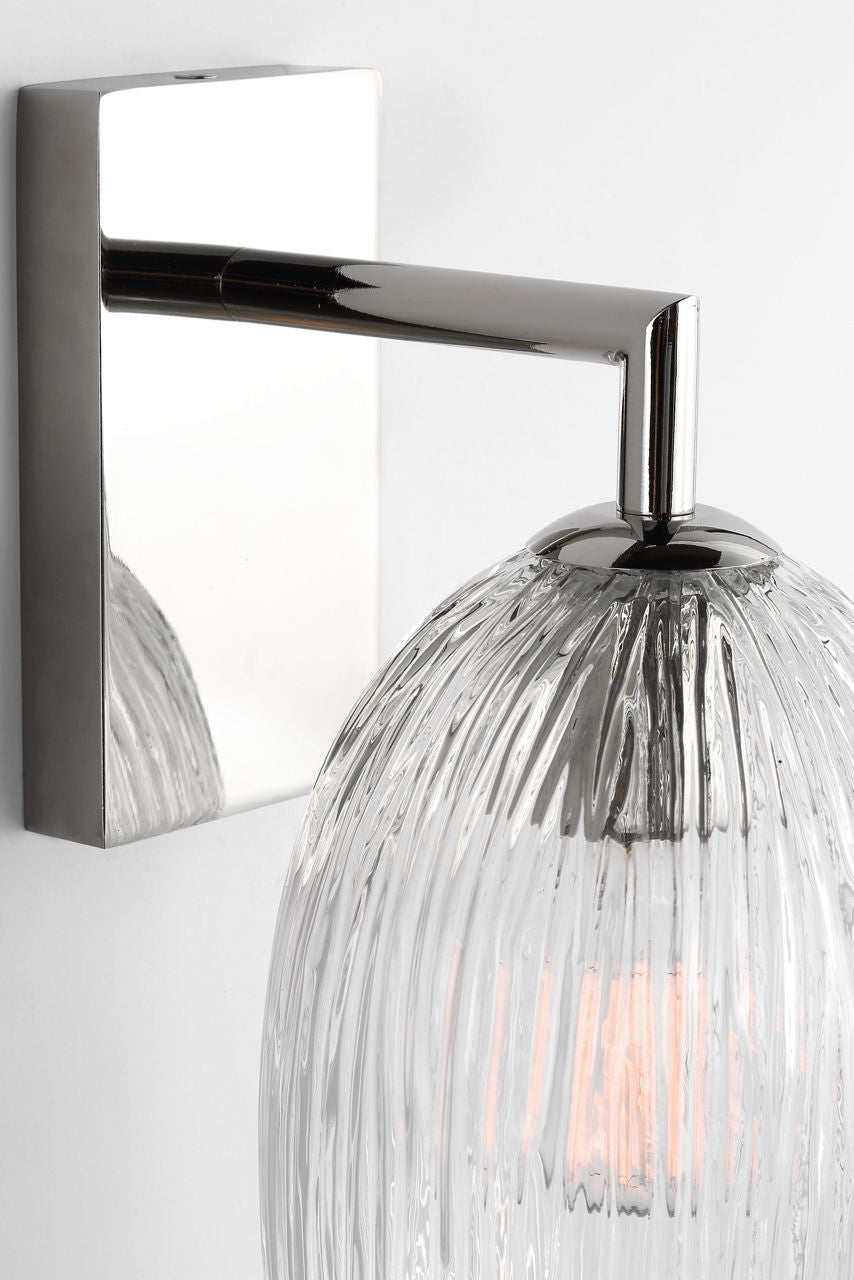 Serafina One Light Wall Sconce in Polished Nickel | Polished Nickel