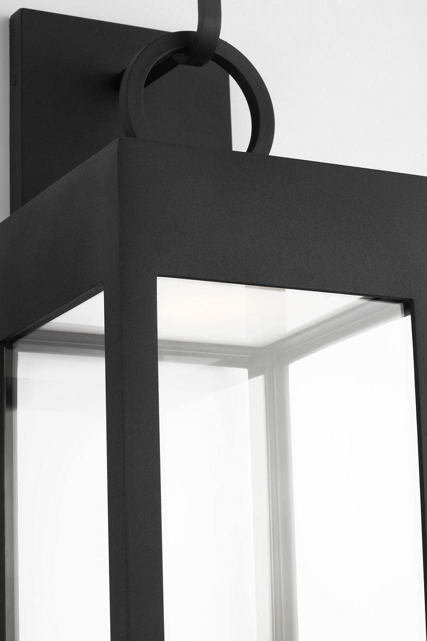Sesha LED Wall Lantern in Textured Black | Textured Black