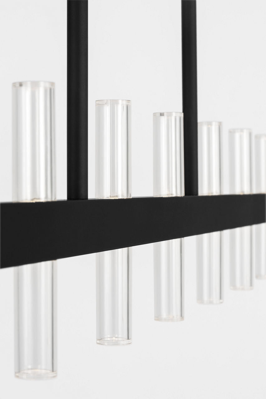 Silas LED Linear Pendant in Midnight Black | Midnight Black