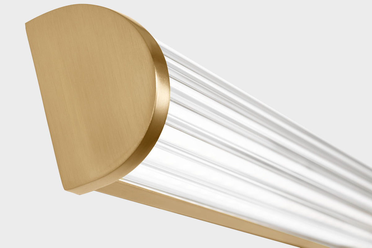 Applique de bain LED Syden en laiton satiné | Laiton satiné