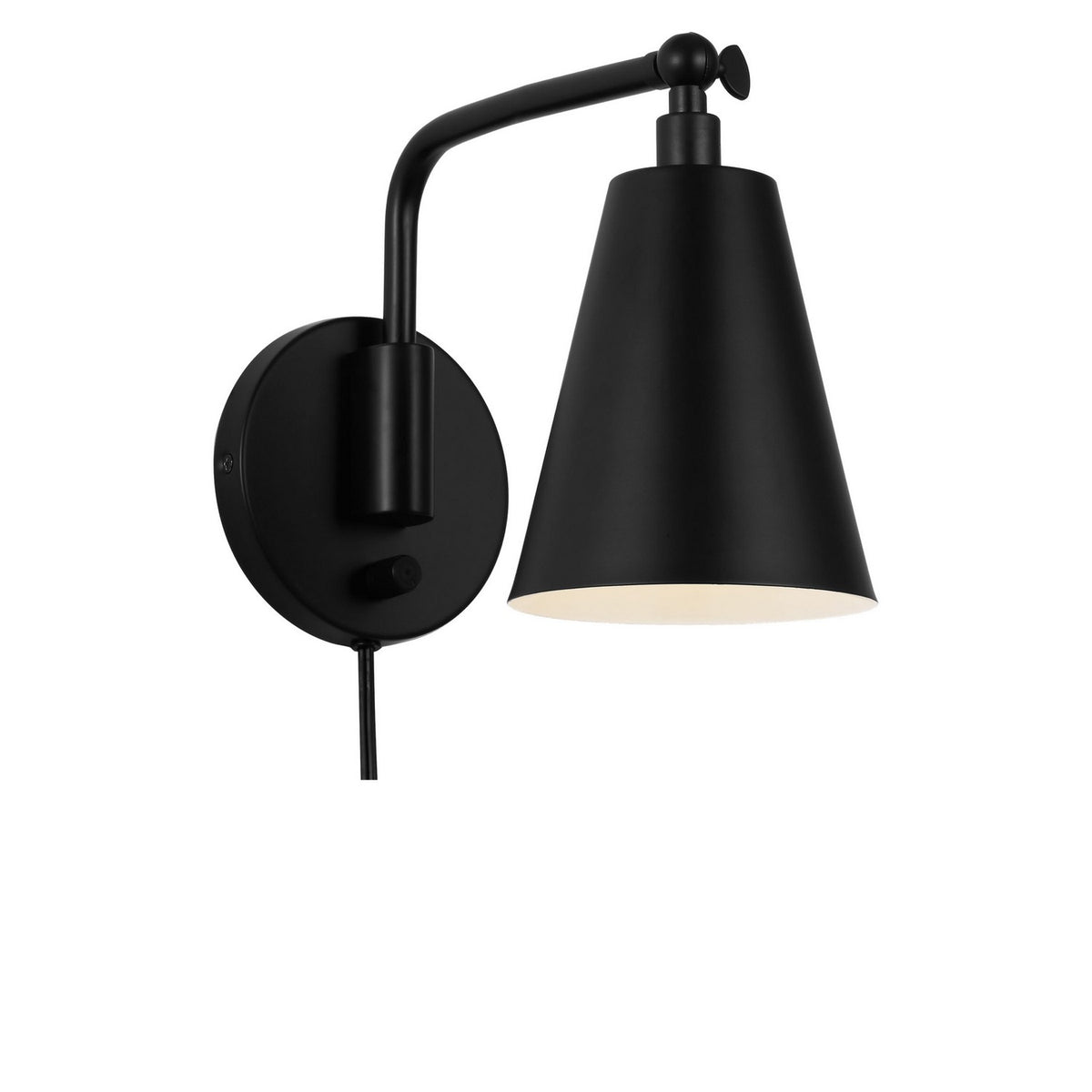 Drae One Light Wall Sconce in Midnight Black