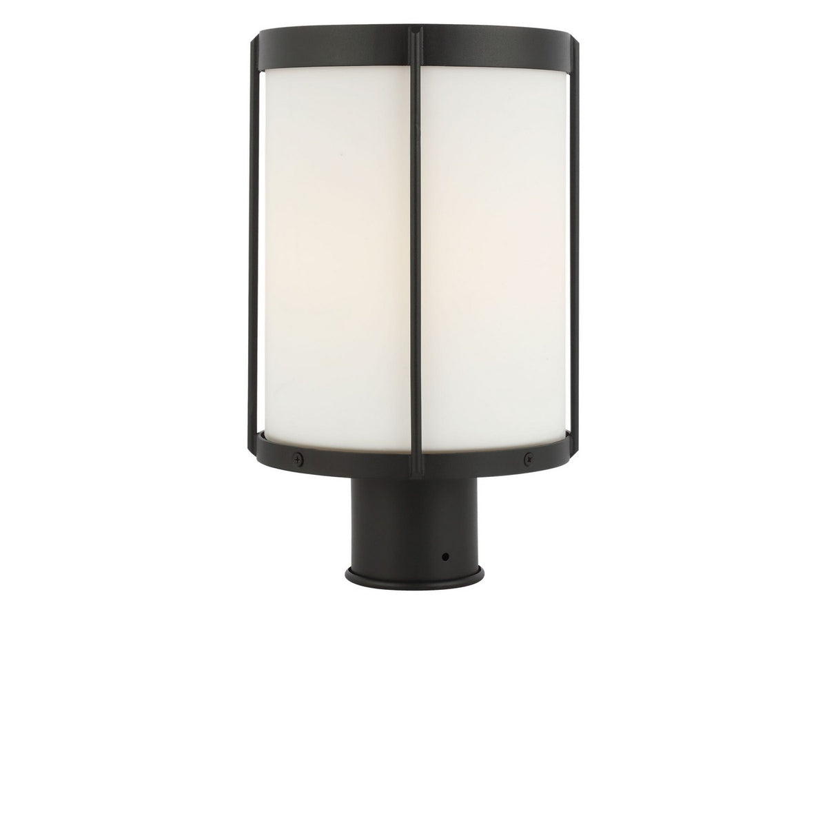 Luning One Light Outdoor Post Lantern in Textured Black