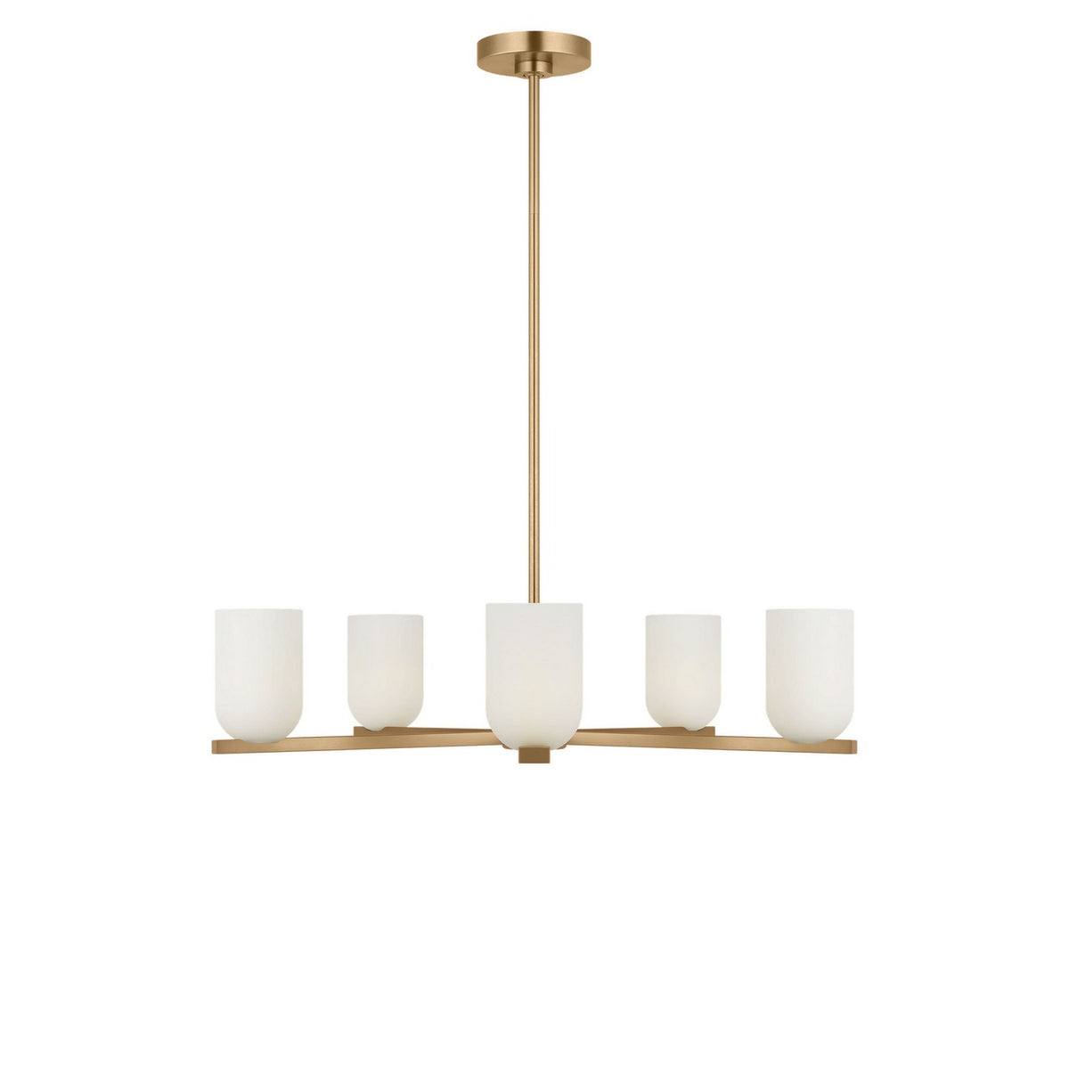 Neblina Five Light Chandelier in Satin Brass