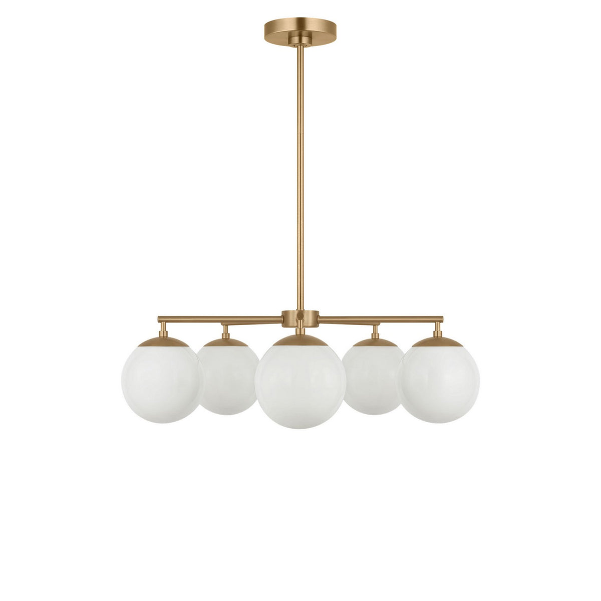 Nube Five Light Chandelier in Satin Brass