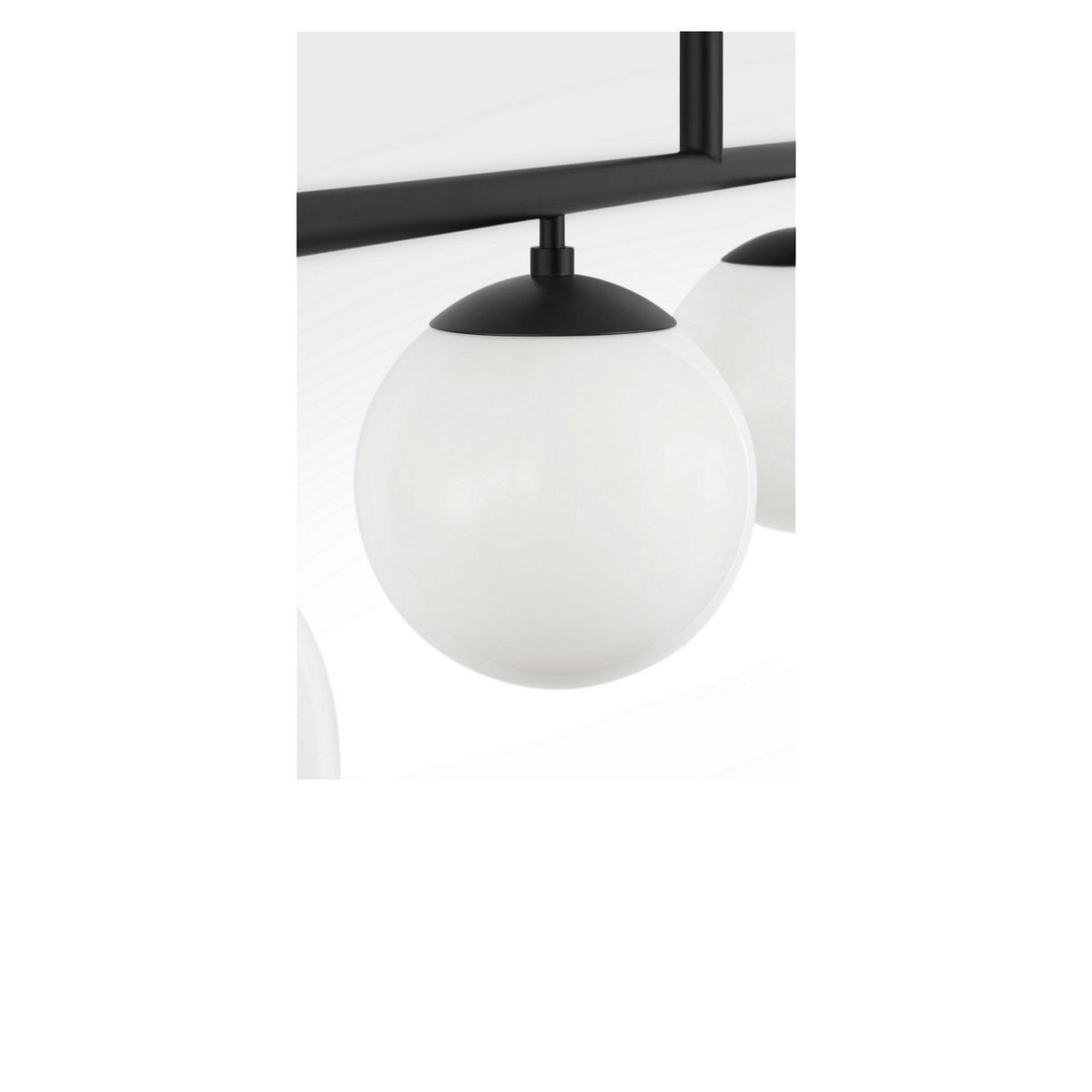 Nube Four Light Linear Chandelier in Midnight Black