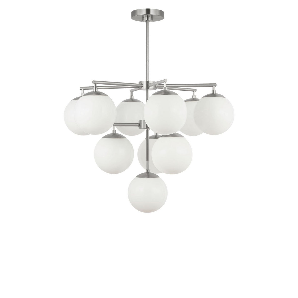 Nube Ten Light Chandelier in Brushed Nickel