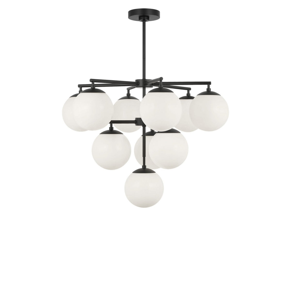 Nube Ten Light Chandelier in Midnight Black