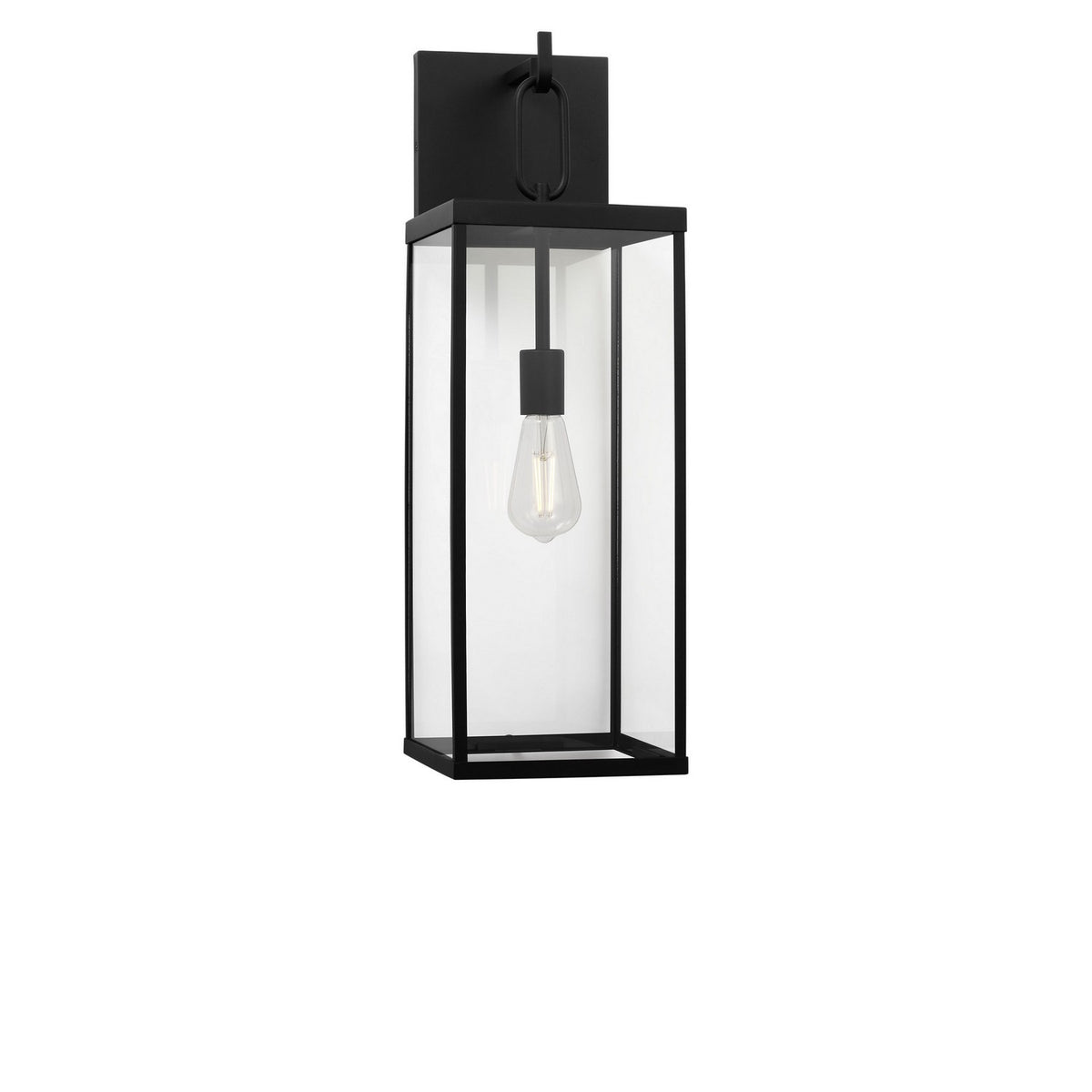 Rox One Light Lantern in Textured Black