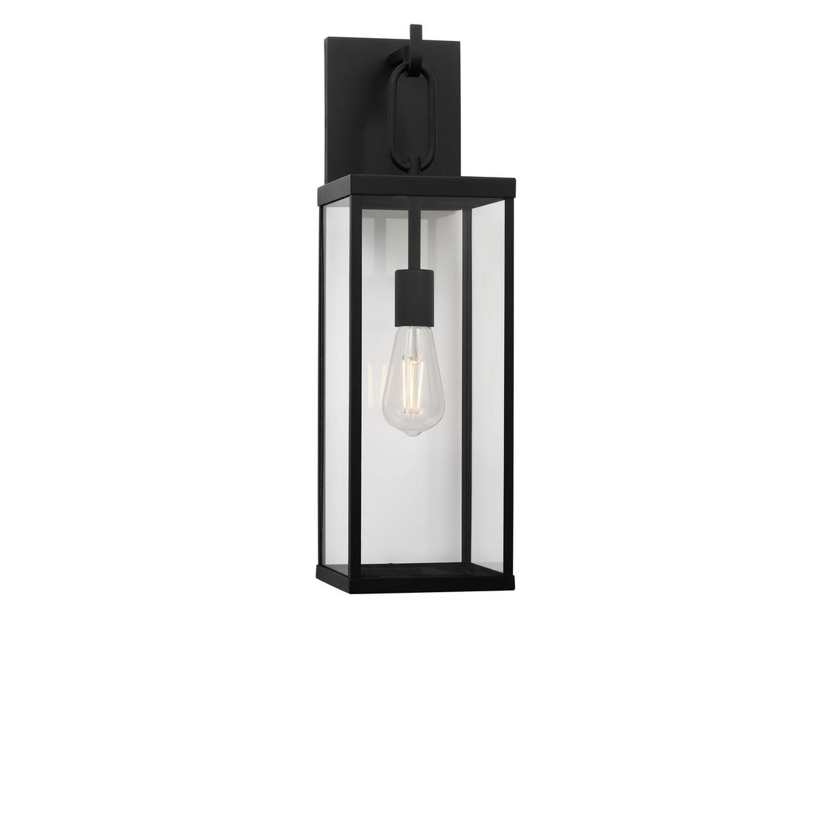 Rox One Light Lantern in Textured Black