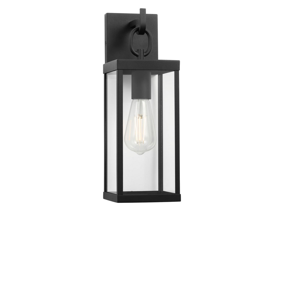 Rox One Light Lantern in Textured Black