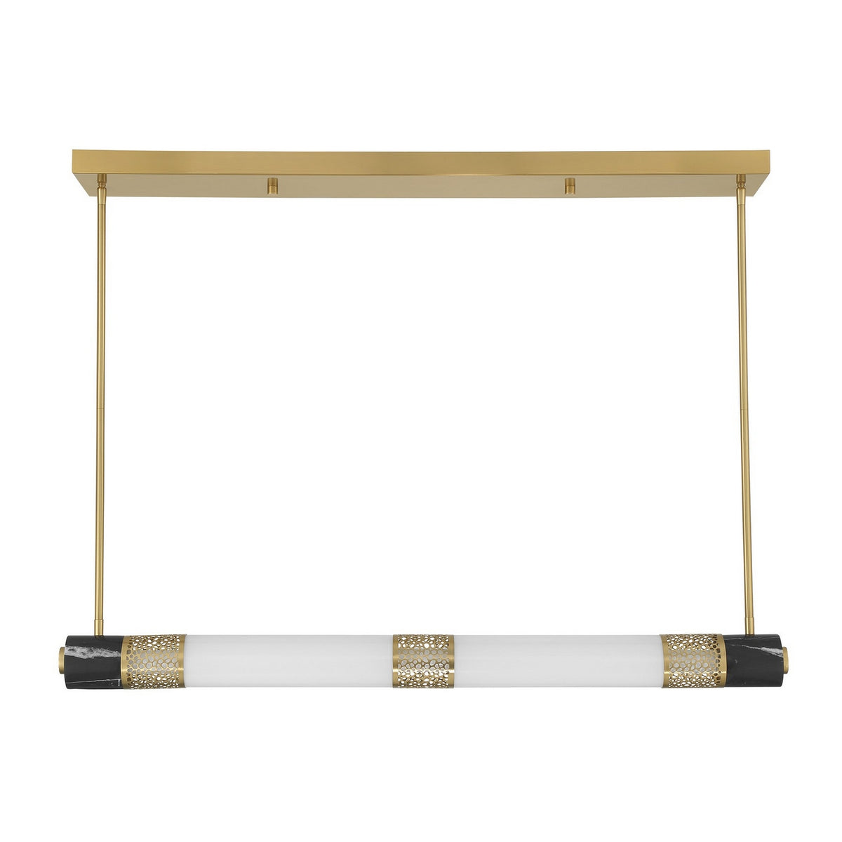 Farrell LED Linear Chandelier in Warm Brass
