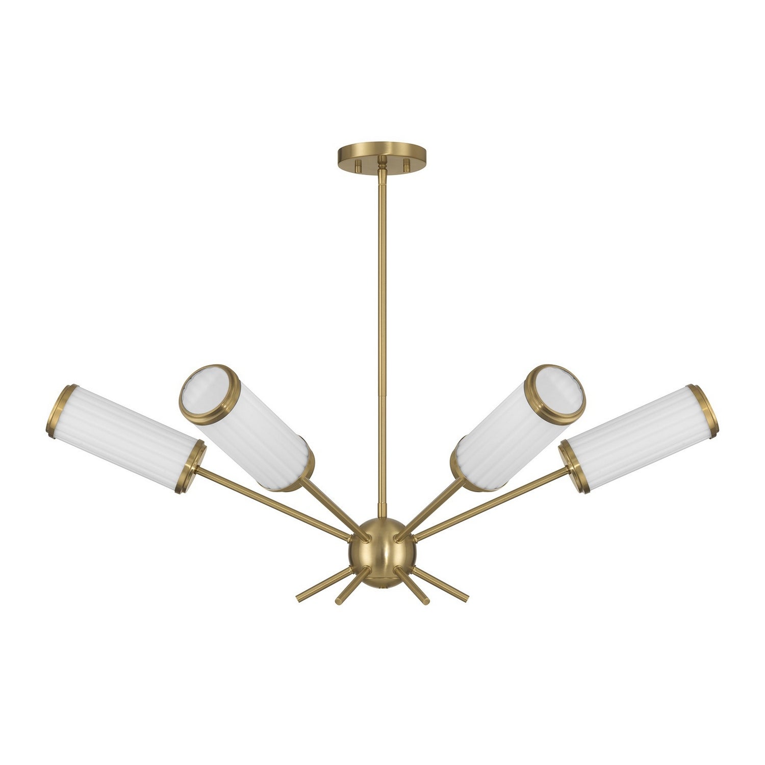 Denison Six Light Chandelier in Warm Brass