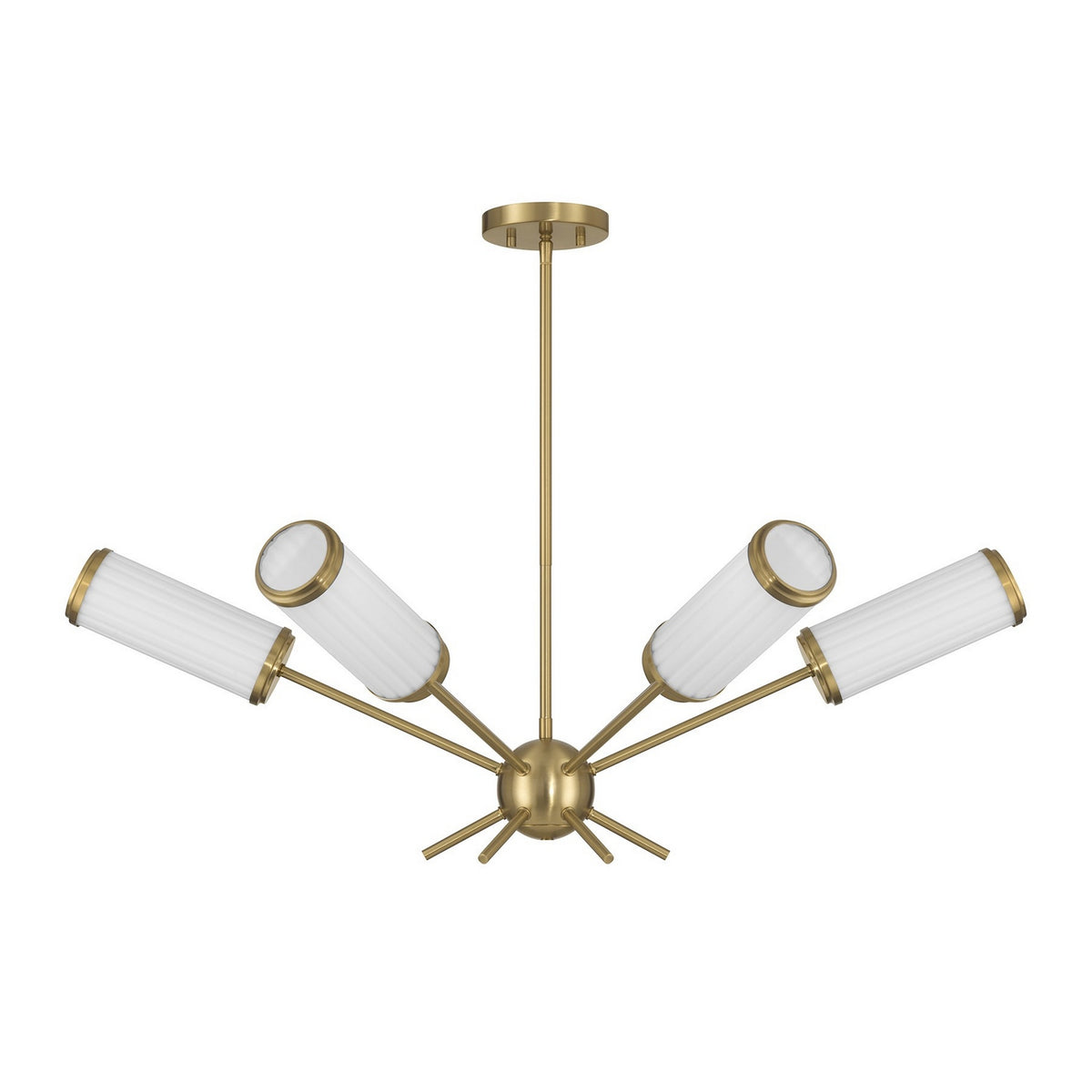 Denison Six Light Chandelier in Warm Brass