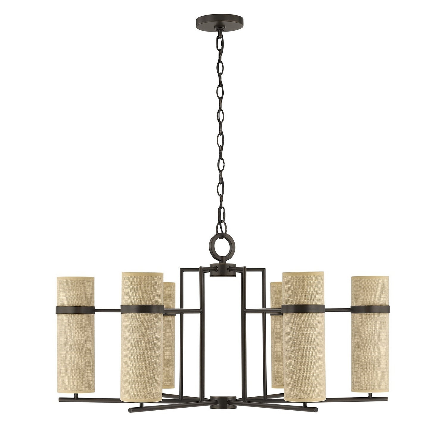 Lustre Weston à six lumières en bronze méditerranéen