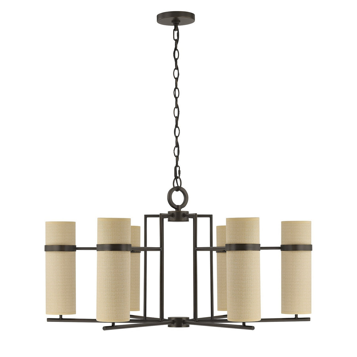 Weston Six Light Chandelier in Mediterranean Bronze