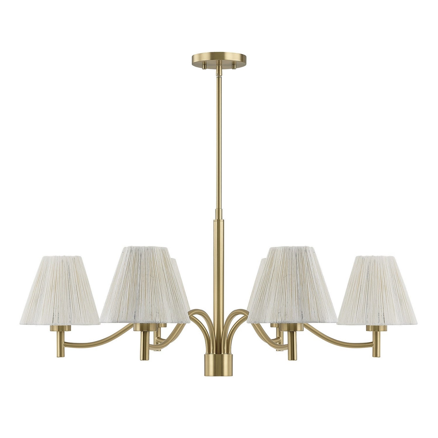 Lustre Rosa à six lumières en laiton noble