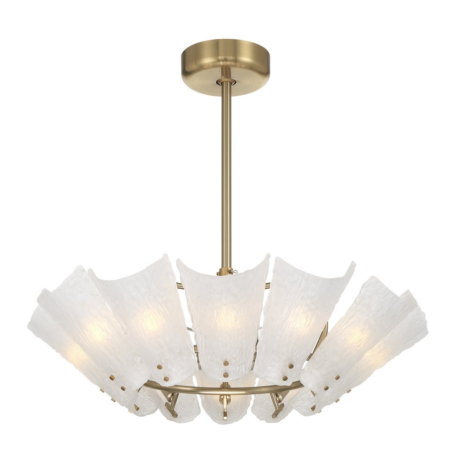 Celina Ventilateur-Lustre 12 Lumières en Laiton Noble