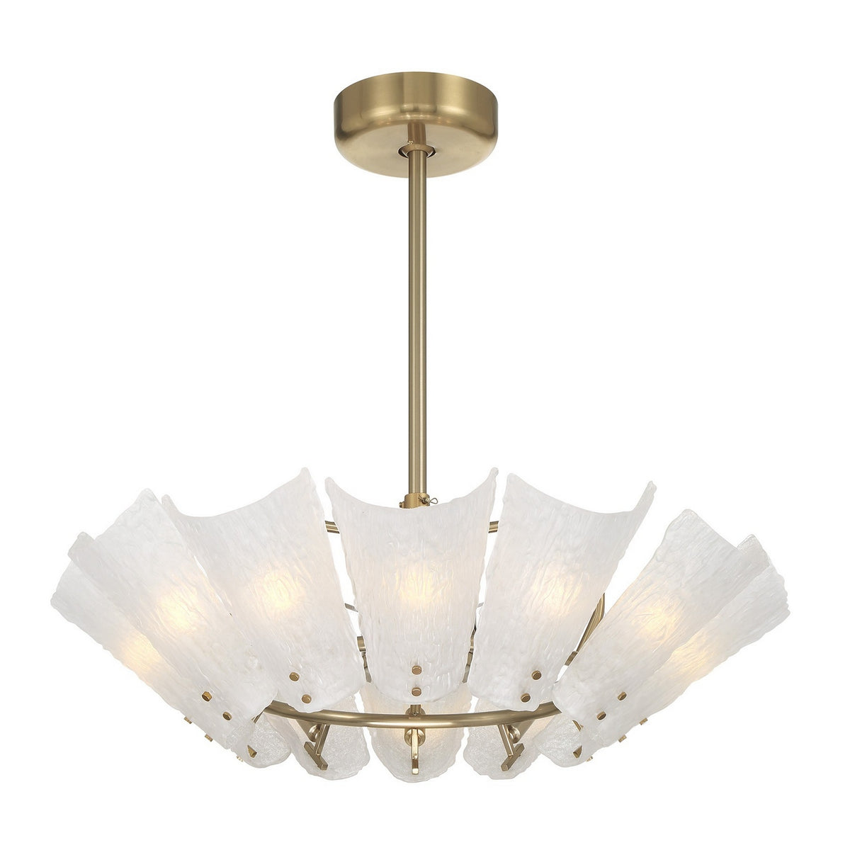 Celina 12 Light Fan D'Lier in Noble Brass