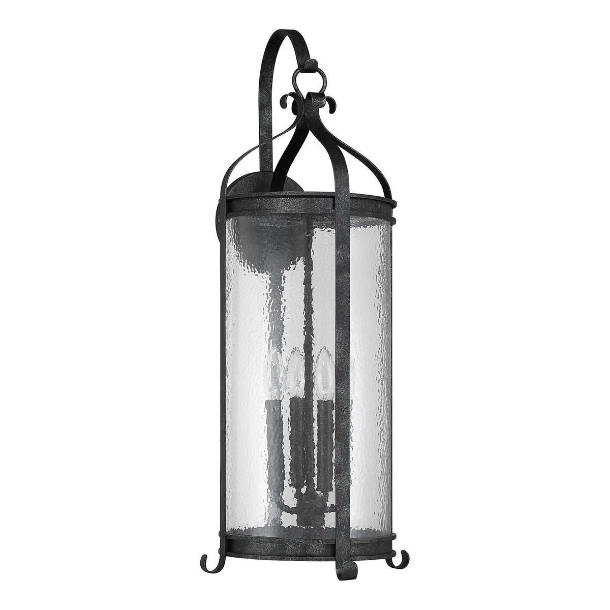 Preston Four Light Outdoor Wall Lantern in Iron Oxide