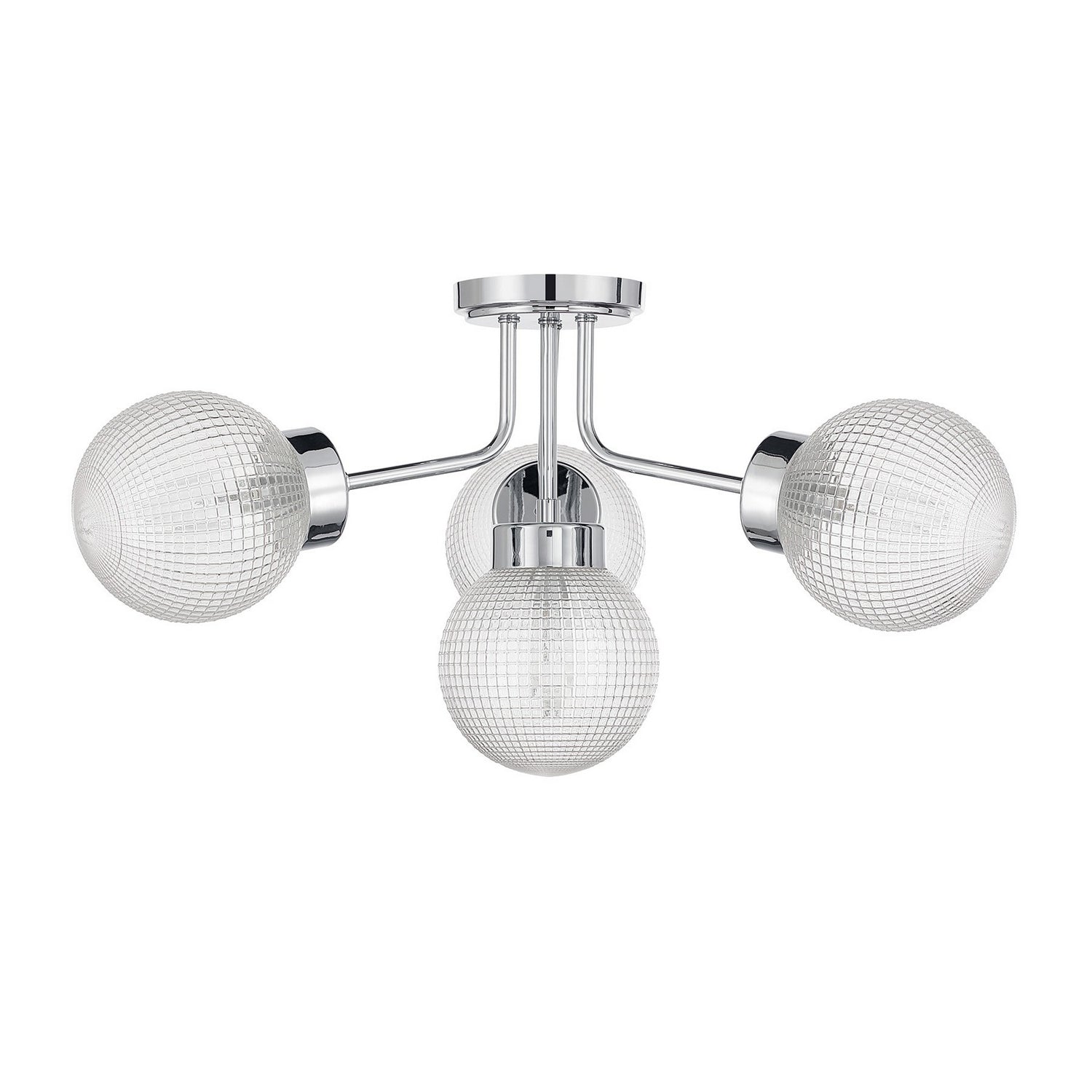 Plafonnier semi-encastré Coral à quatre lumières