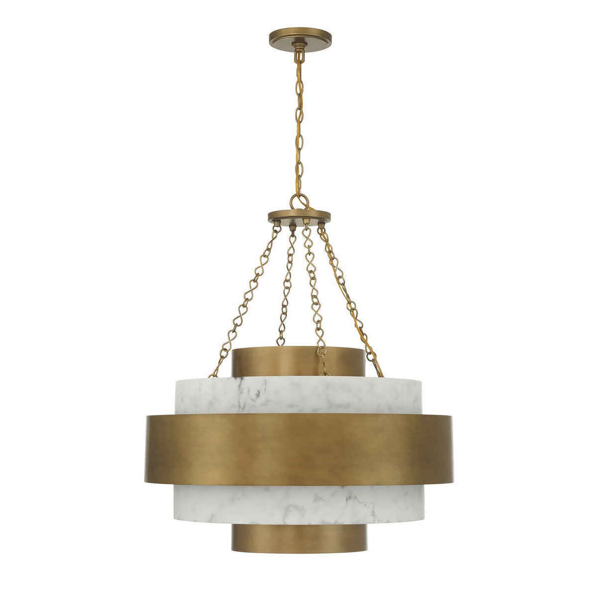 Davenport Six Light Pendant in Antique Patina