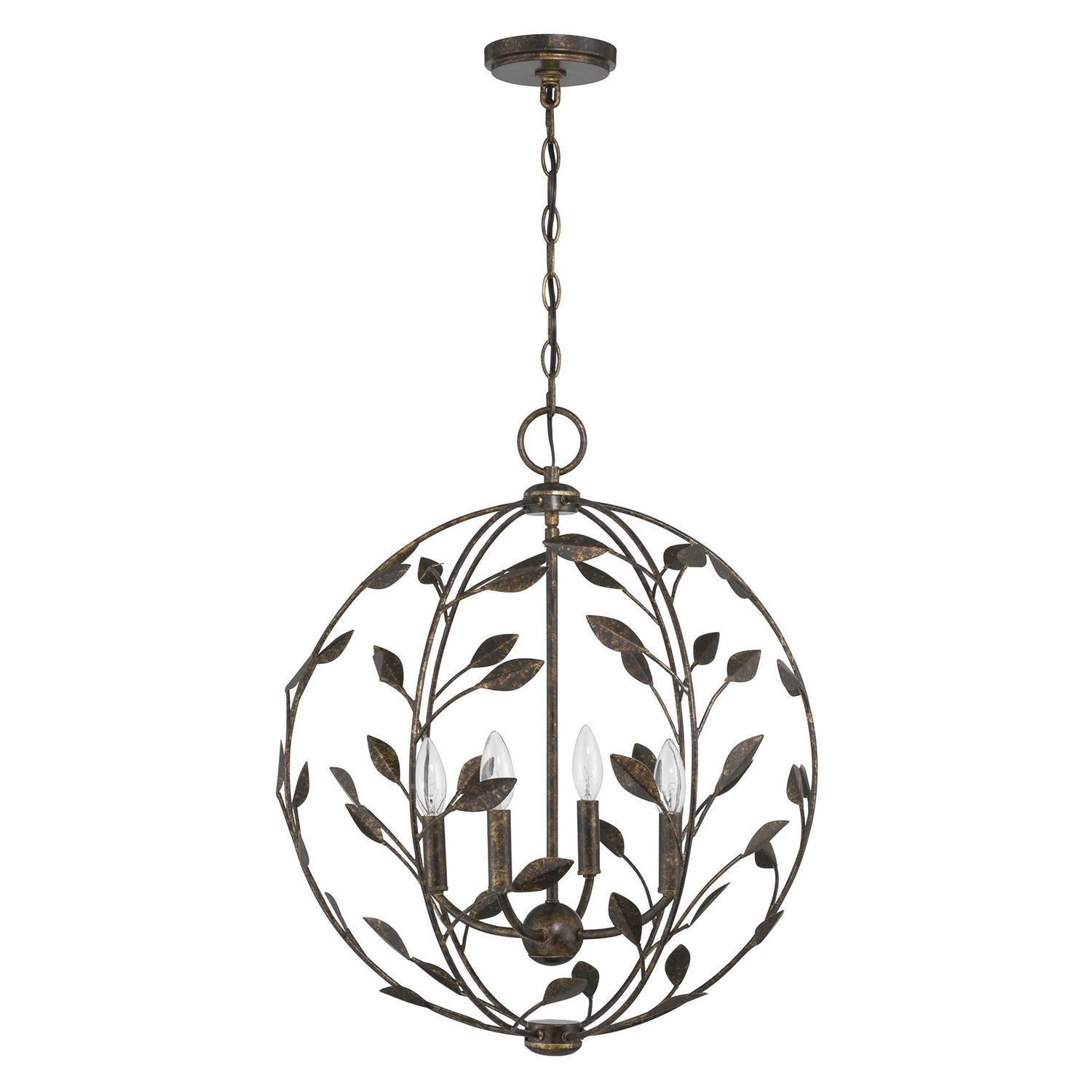 Laska Four Light Pendant in Enchanted Bronze
