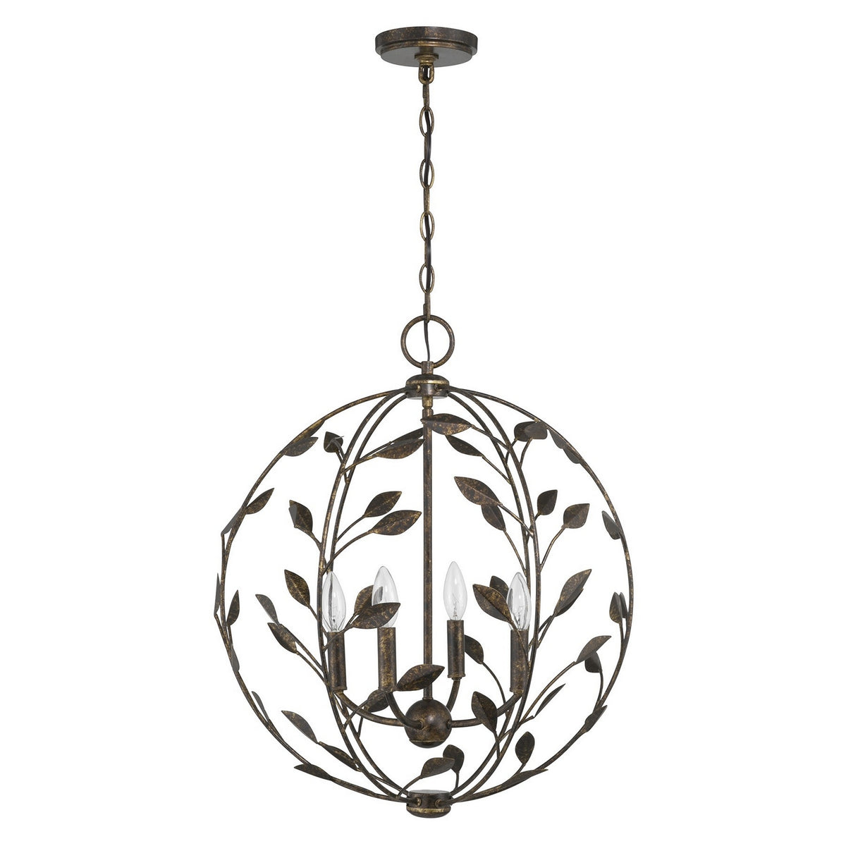 Laska Four Light Pendant in Enchanted Bronze
