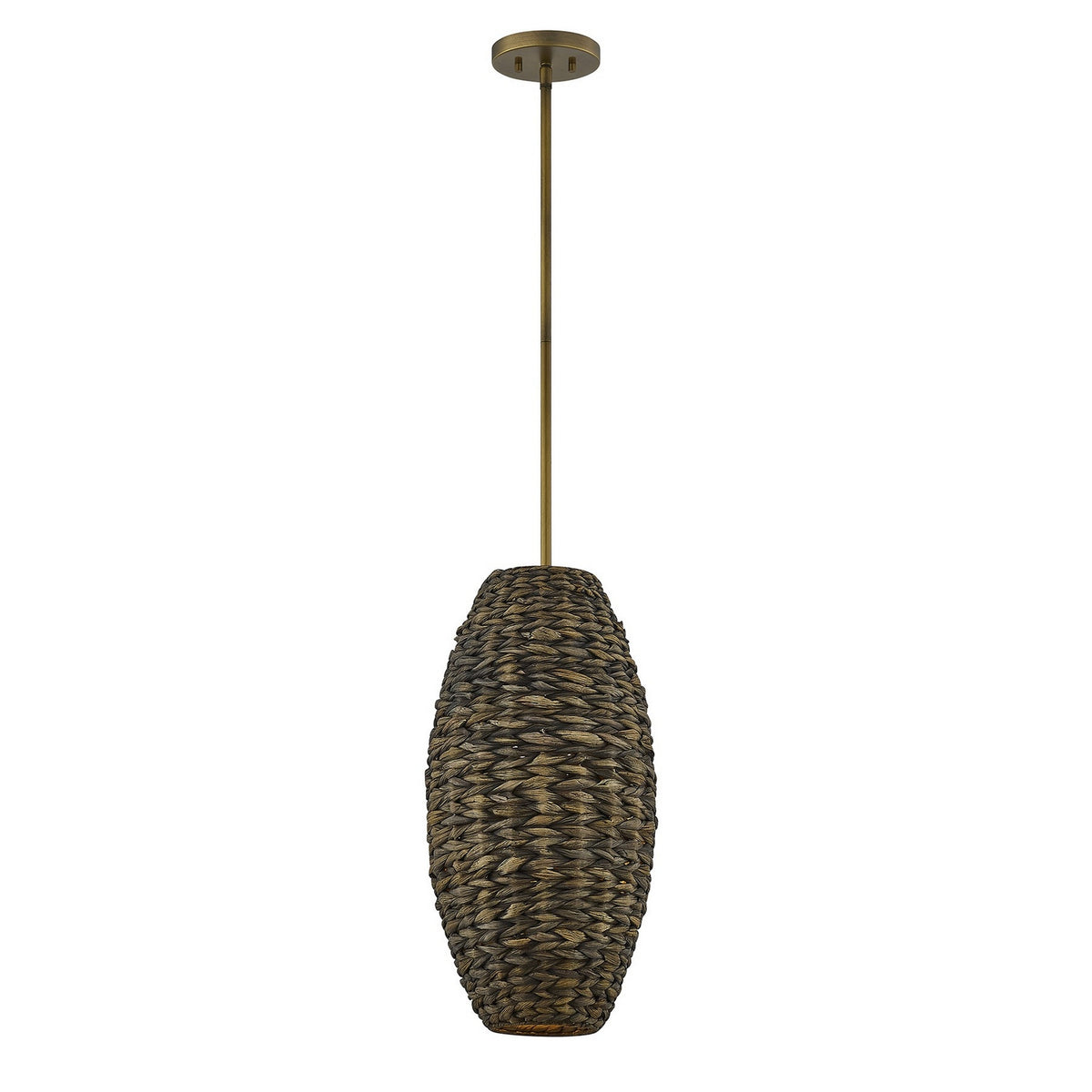Tierra Brisa One Light Pendant in Riviera Brass