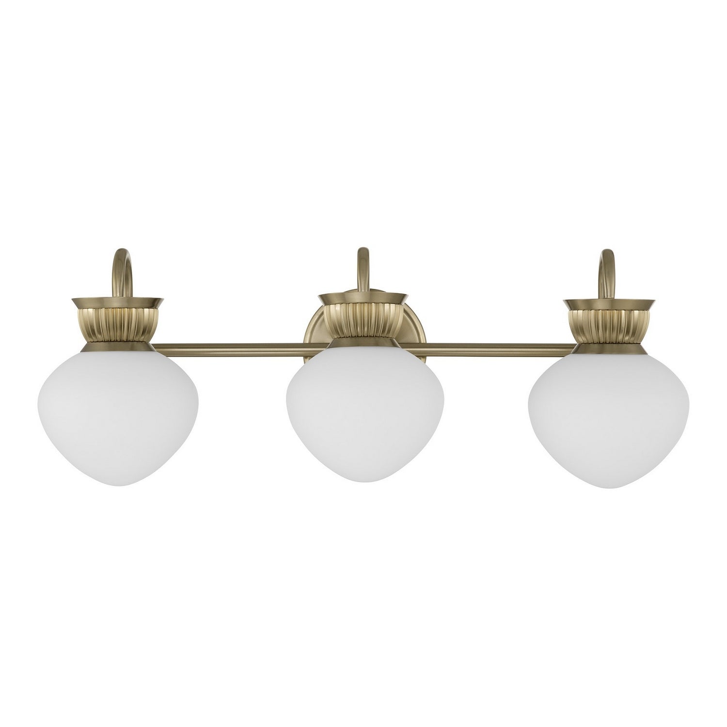 Melbourne Three Light Bathroom Vanity in Noble Brass