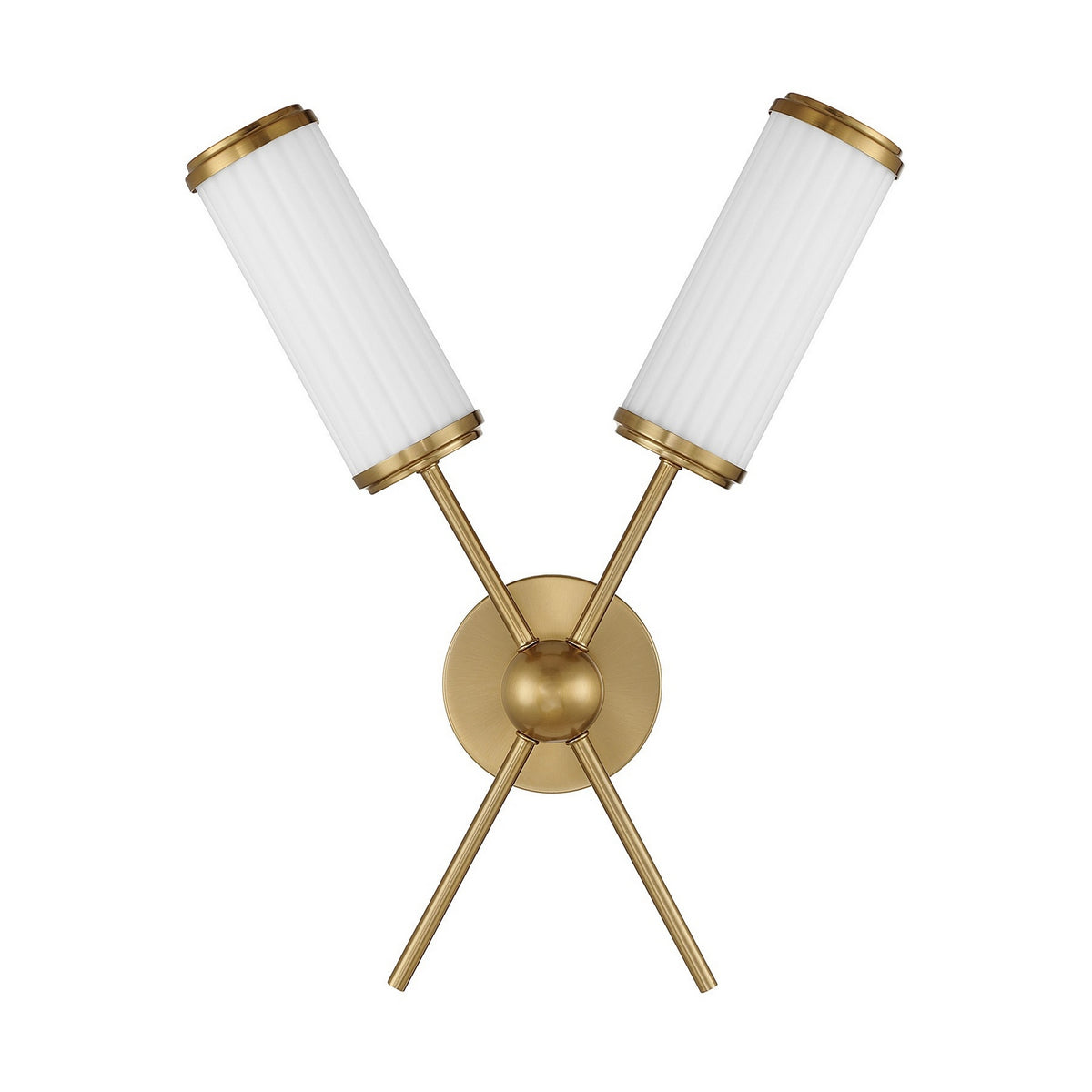 Denison Two Light Wall Sconce in Warm Brass