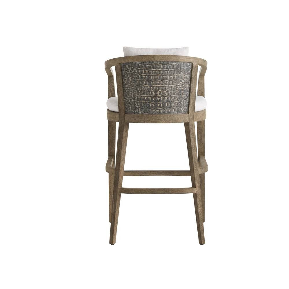 Sobek Outdoor Bar Stool in Pearl/Kona