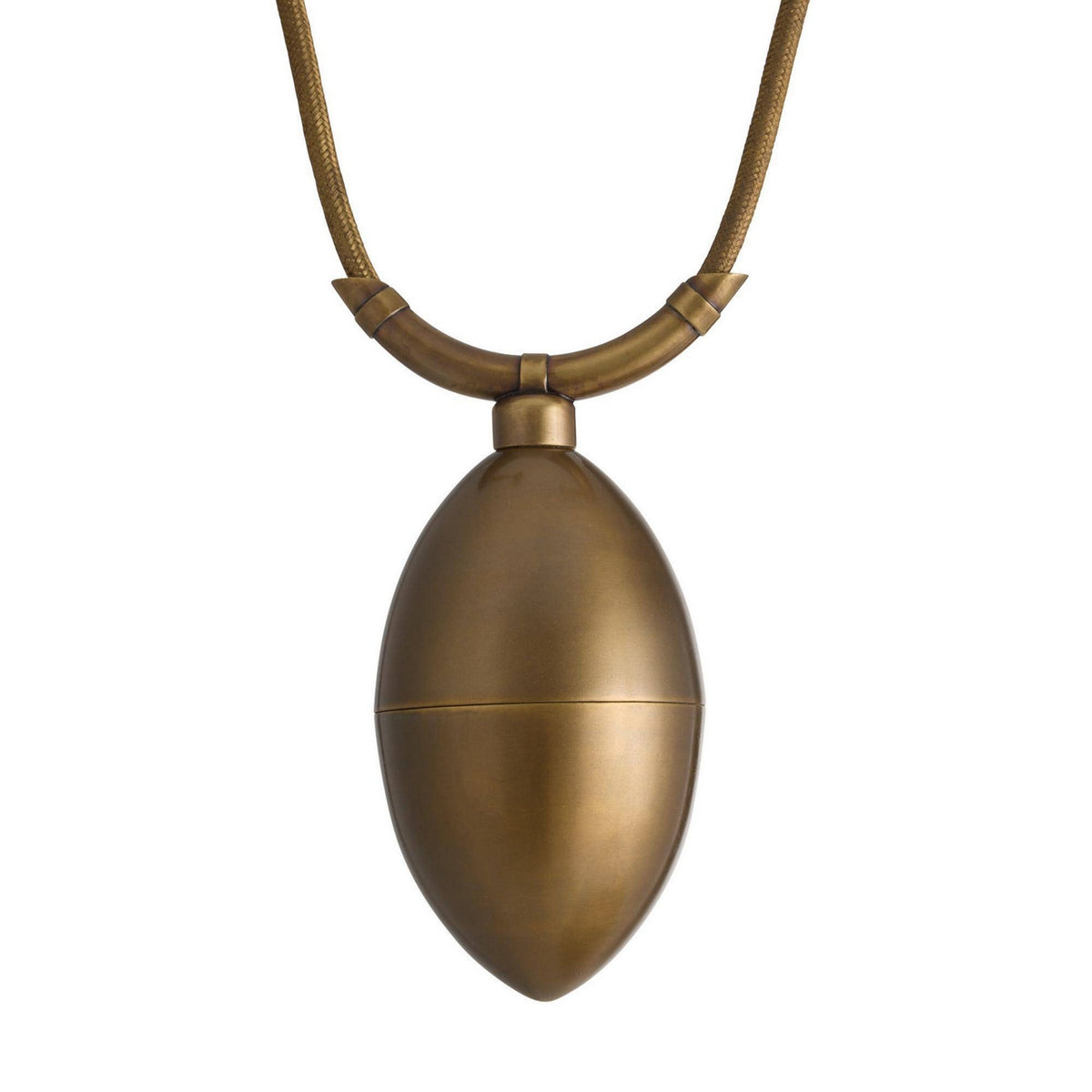 Egg One Light Pendant in Antique Brass