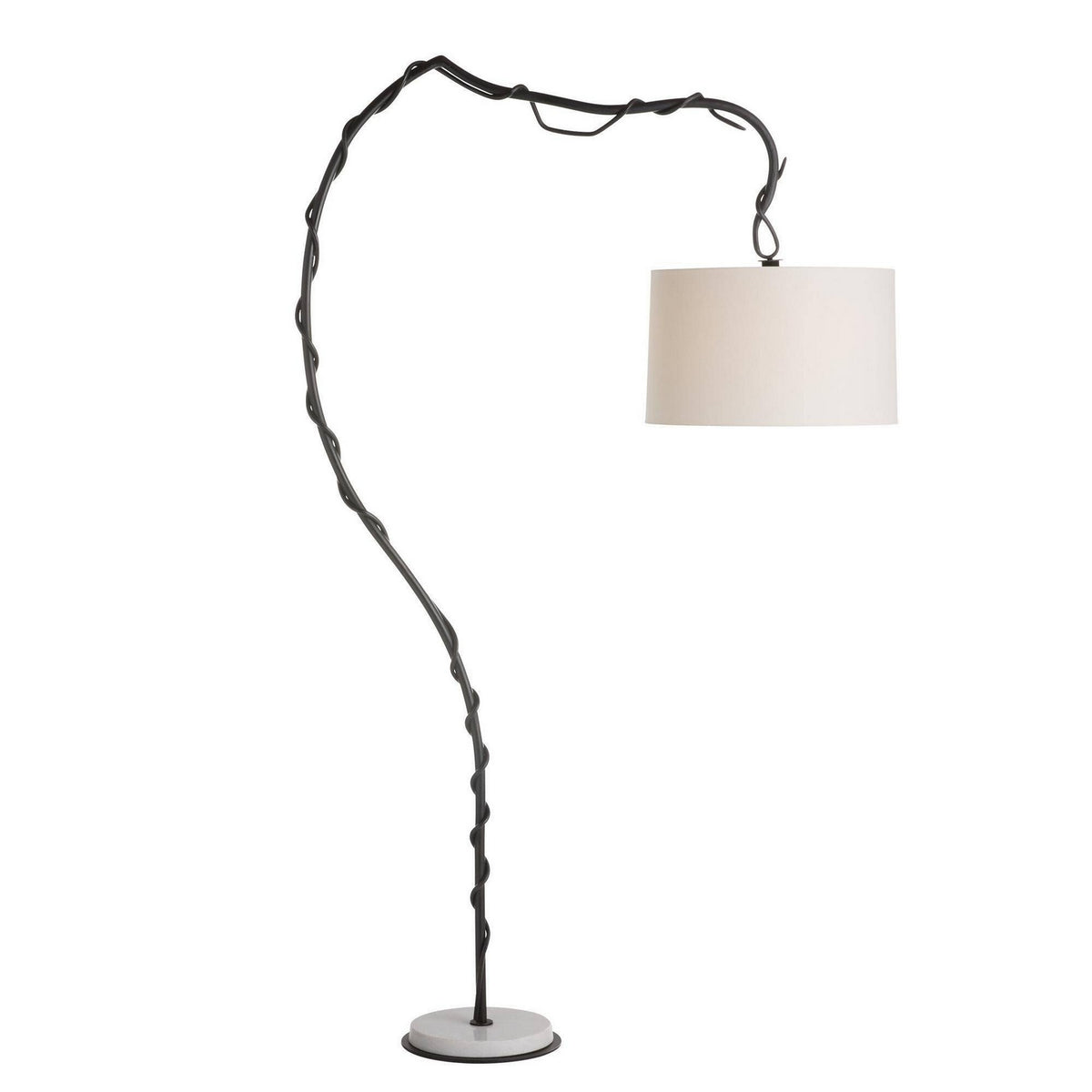Muscadine One Light Floor Lamp in Bronze/White
