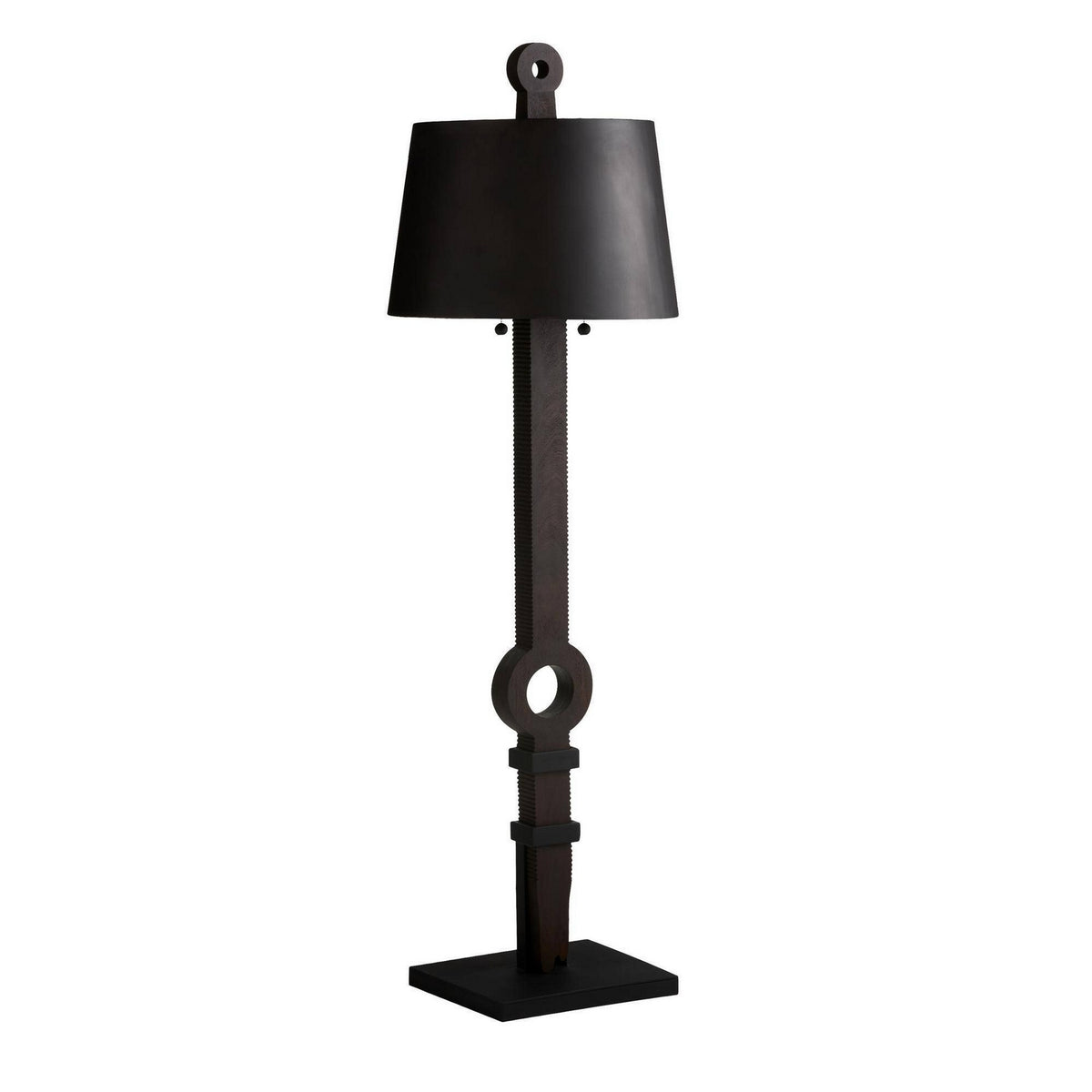 Totem Two Light Floor Lamp in Ebony/Bronze