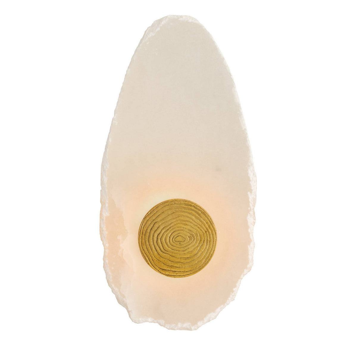 Ravelle LED Wall Sconce in White/Antique Brass