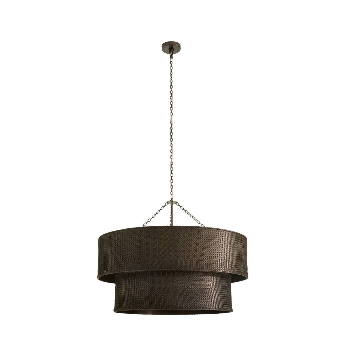 Lustre à six lumières Hecche en carbone/bronze