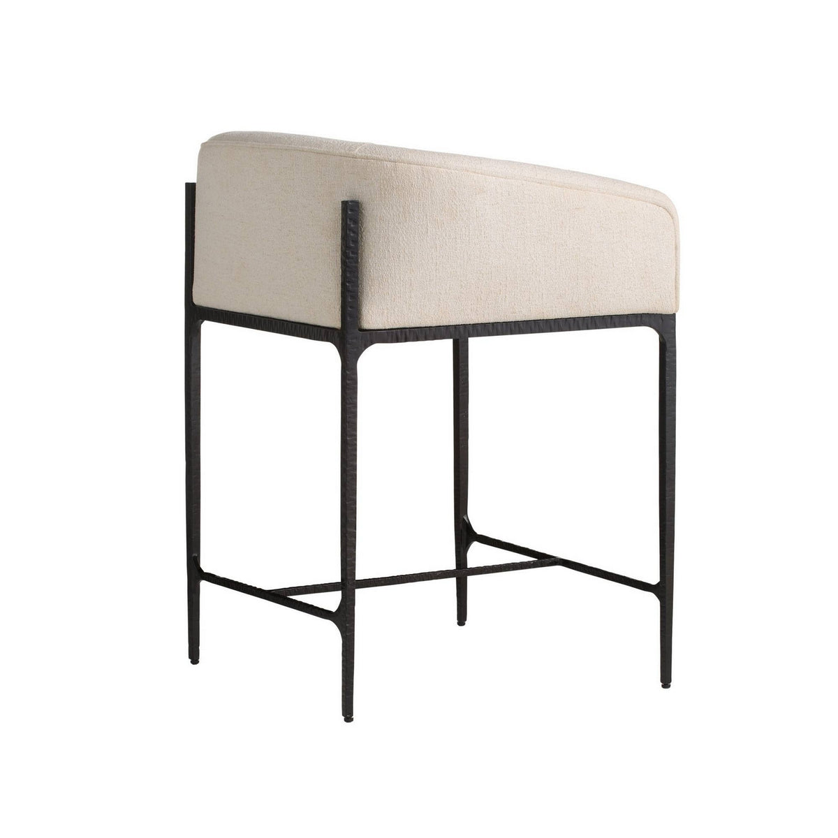 Osbourne Counter Stool in Oxford White/Blackened Iron