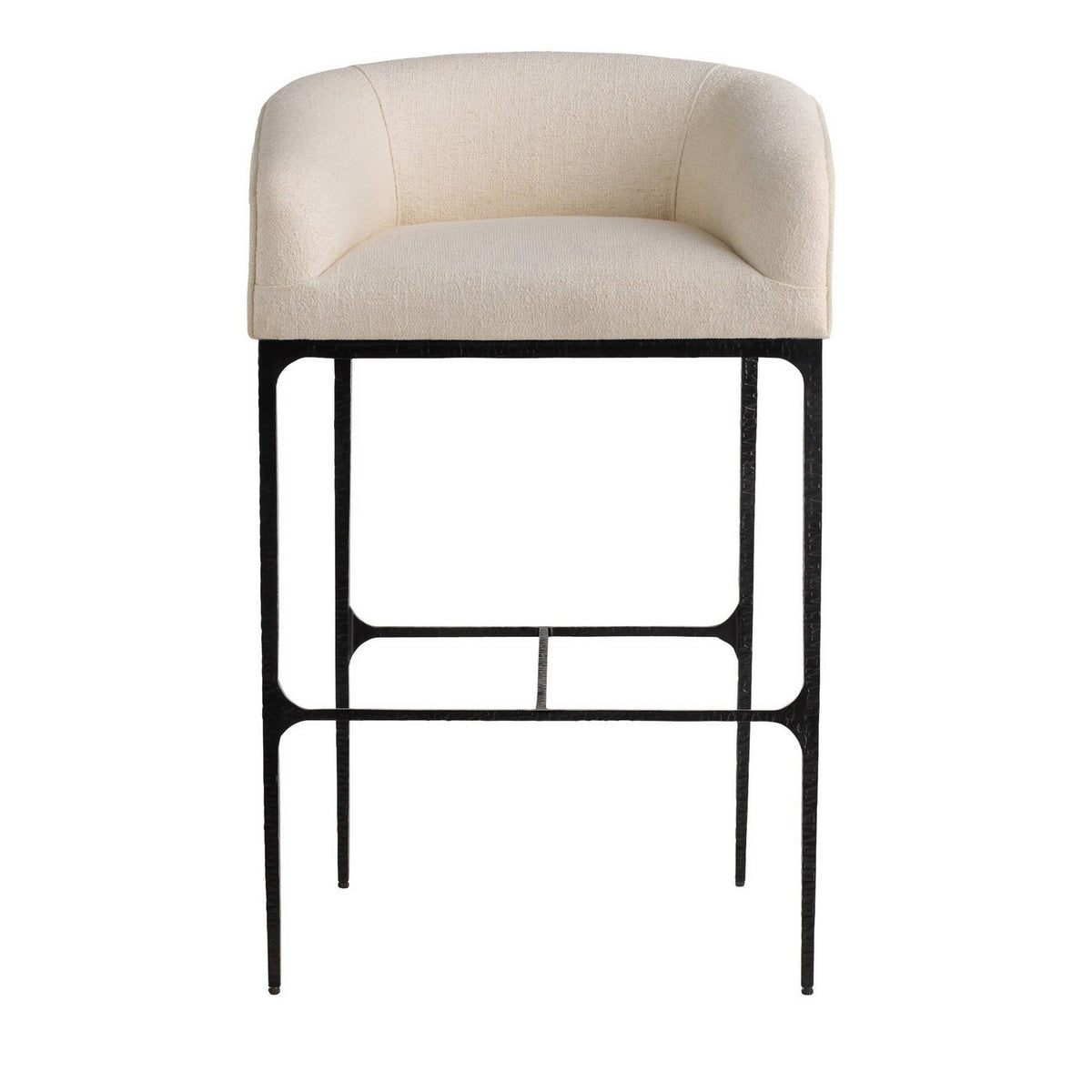 Osbourne Bar Stool in Oxford White/Blackened Iron