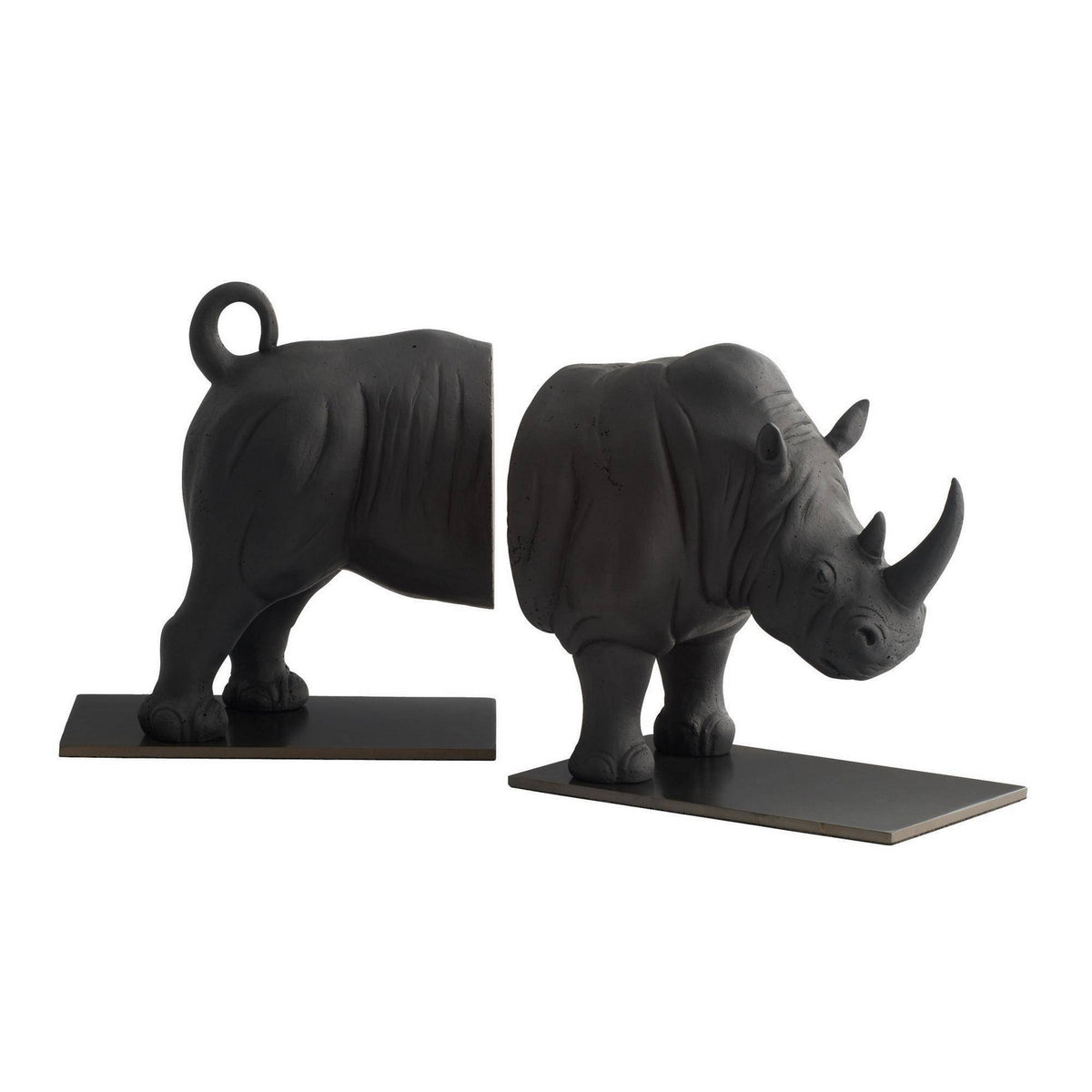 Etosha Bookends, Set of 2 in Charcoal/Bronze