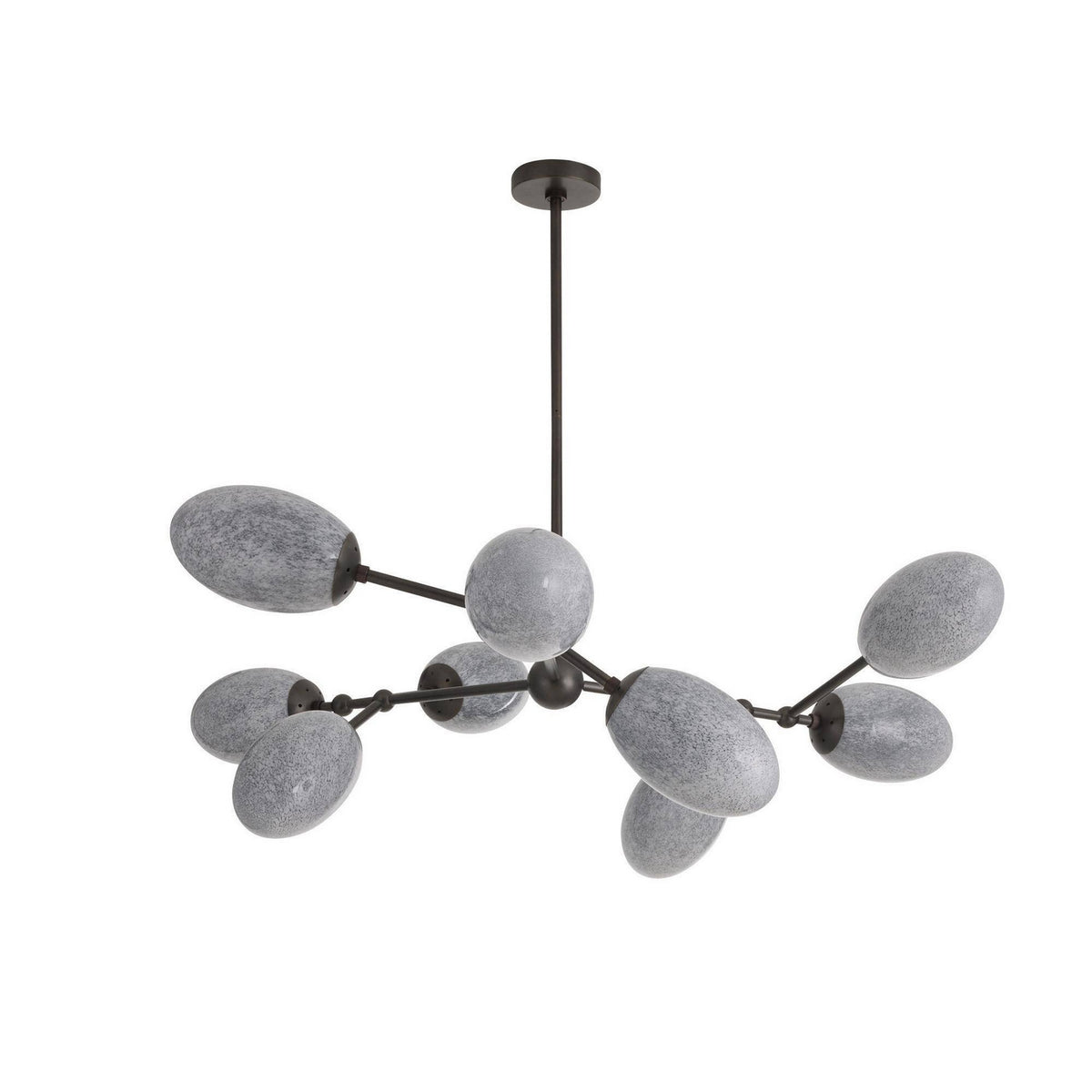 Celeste Nine Light Chandelier in Glacier Swirl/English Bronze