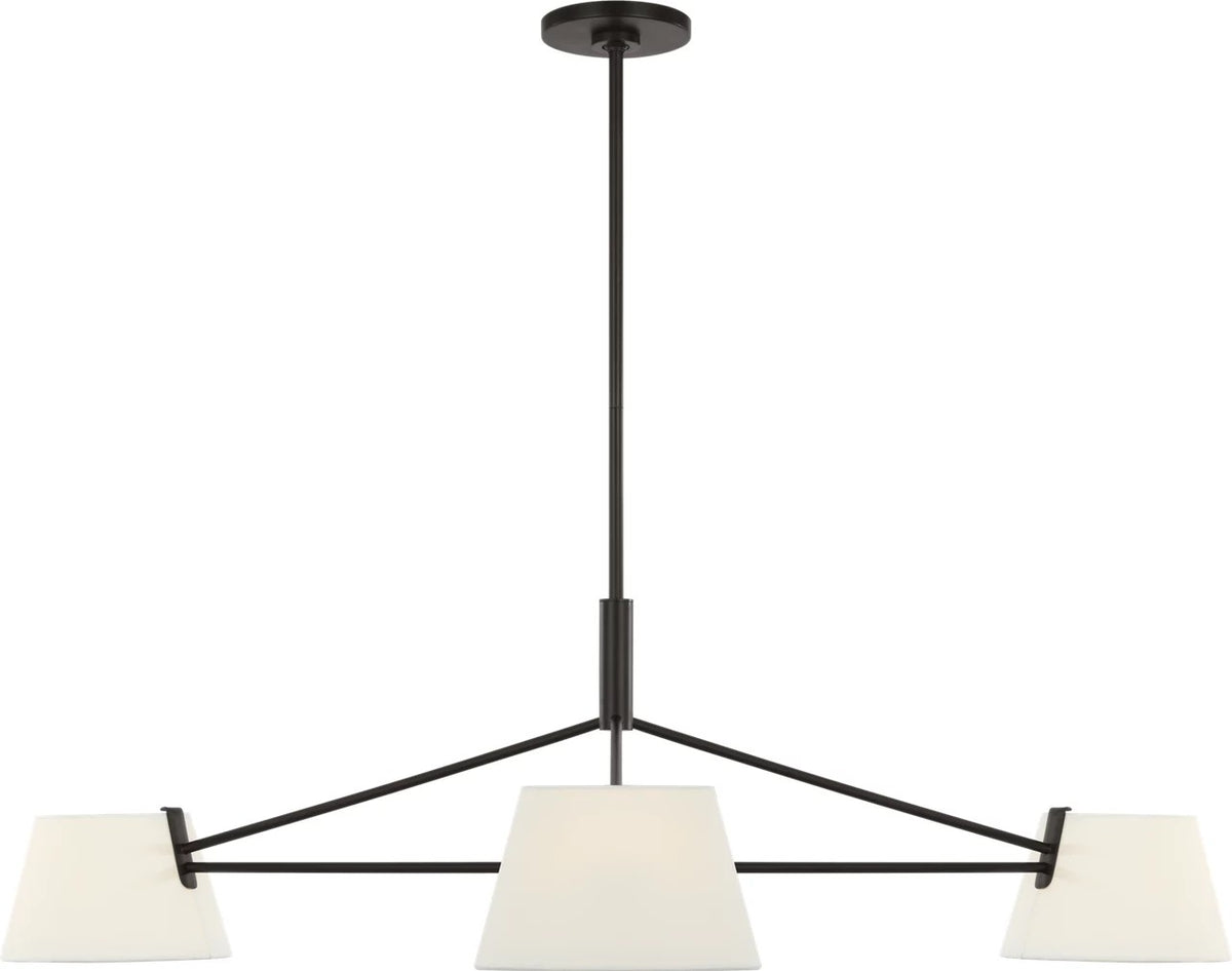 Hale Three Light Chandelier in Aged Iron