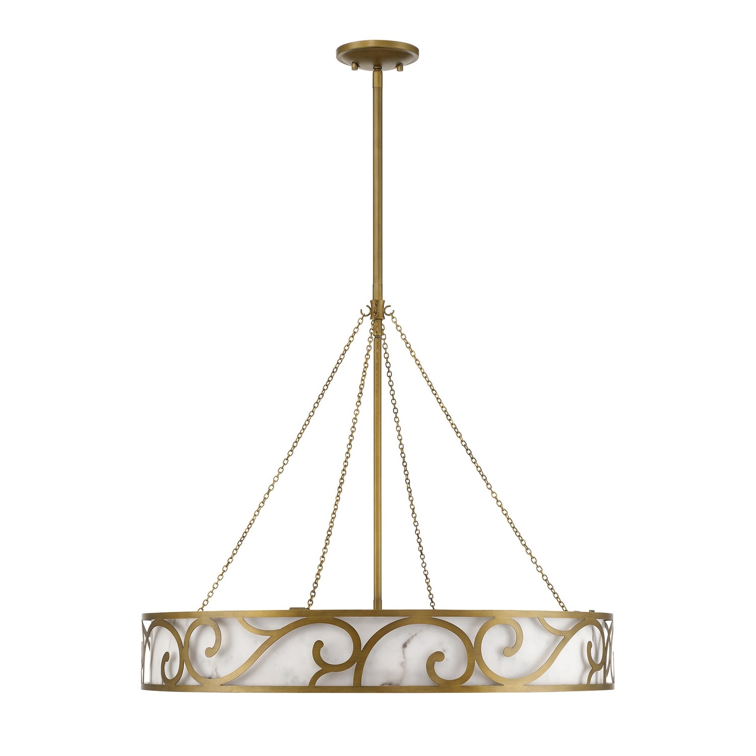 Halstead Eight Light Chandelier in Antique Patina