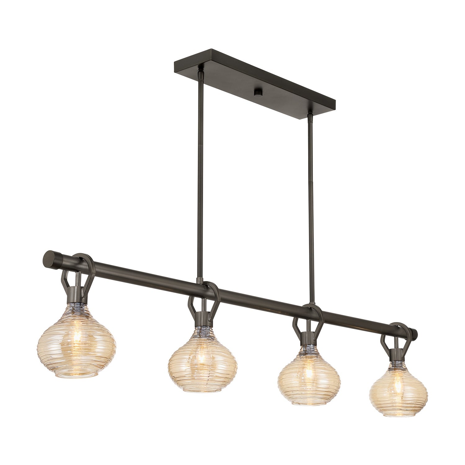 Lustre Sheriden à quatre lumières en bronze méditerranéen