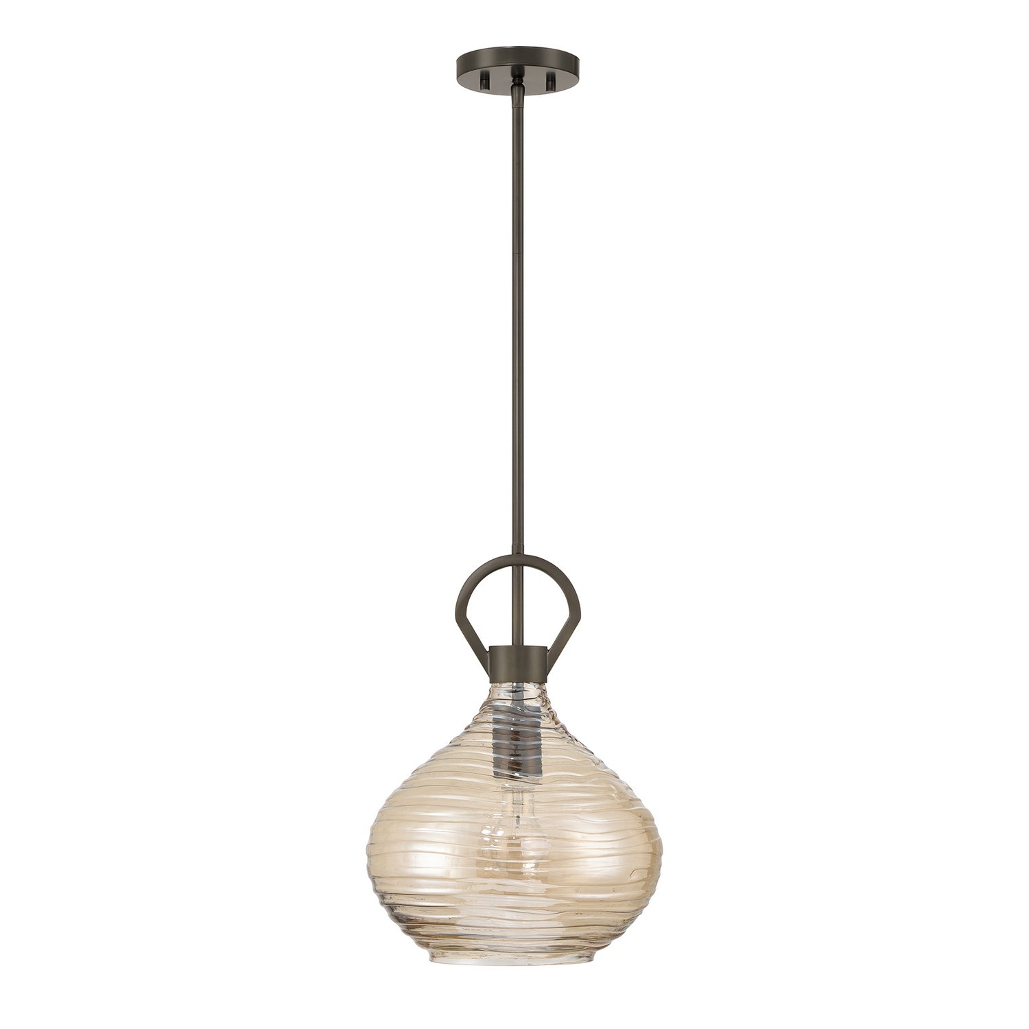 Suspension Sheriden à une lumière en bronze méditerranéen