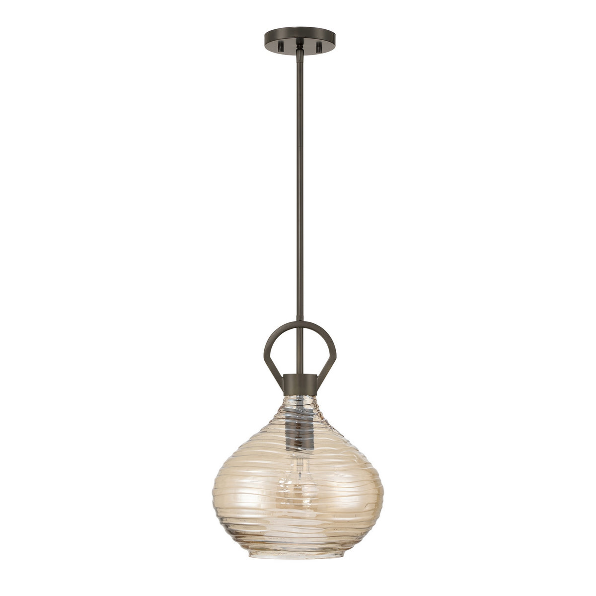 Suspension Sheriden à une lumière en bronze méditerranéen