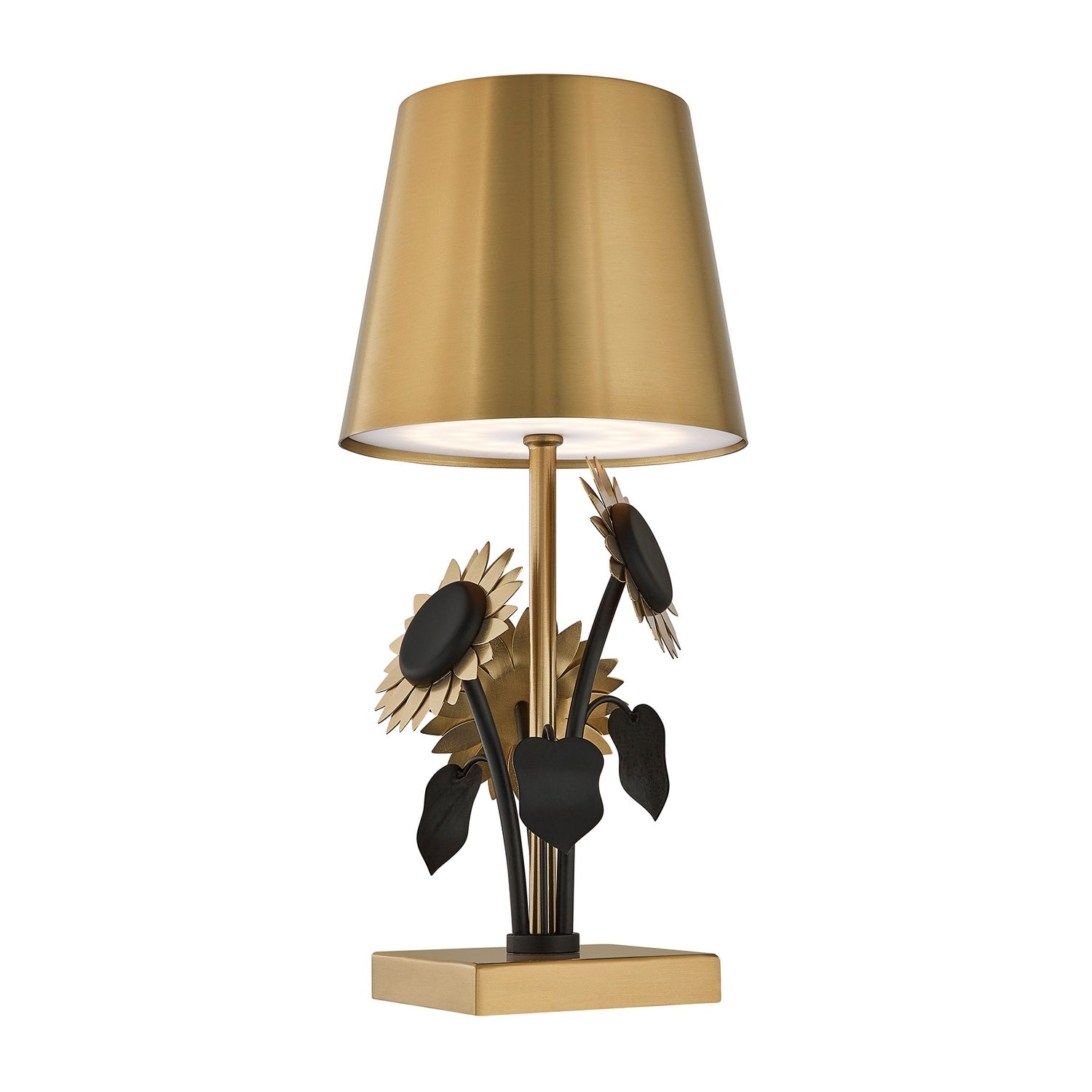 Posey LED Table Lamp in Brass and Black