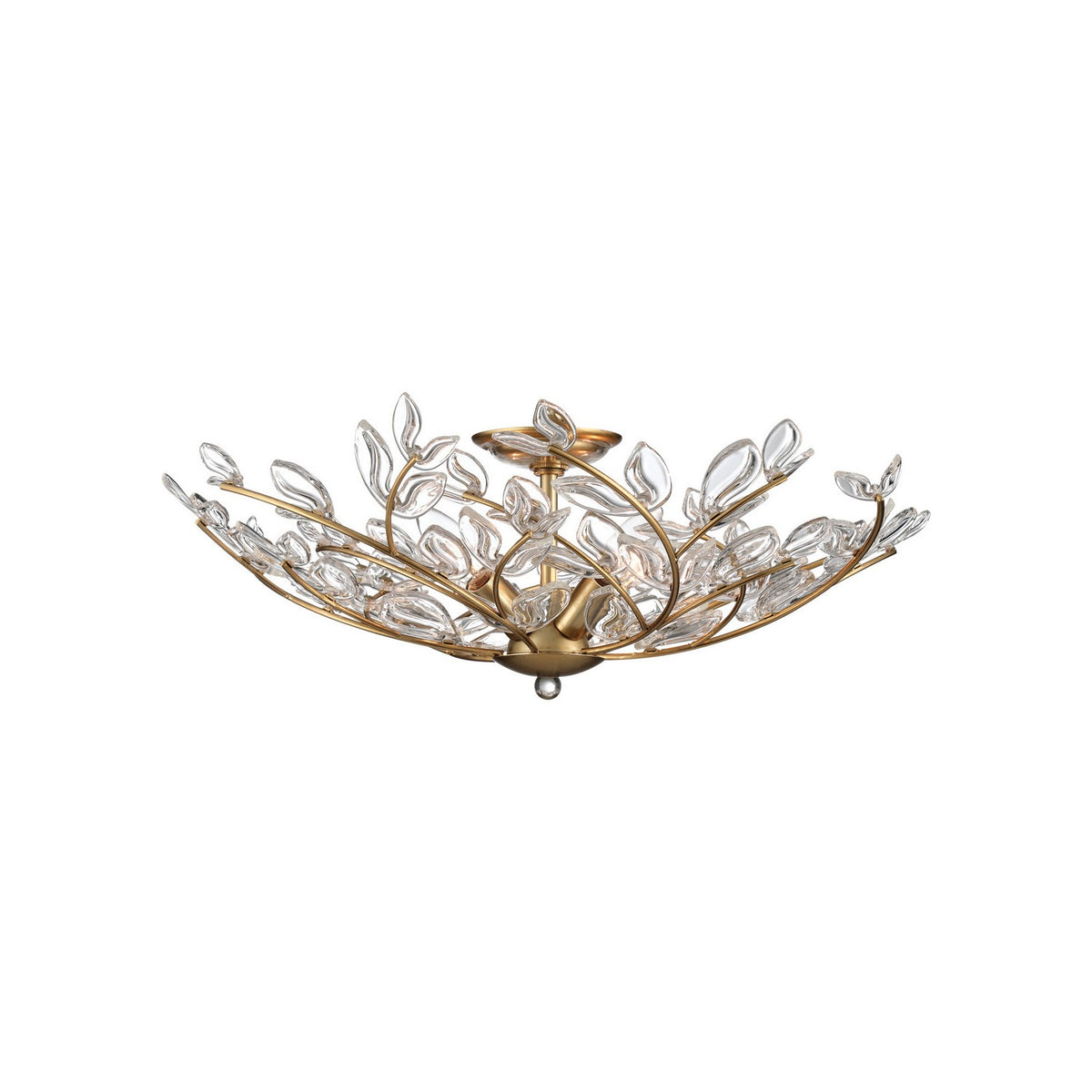 Bridget Four Light Semi Flush Mount in Soft Gold