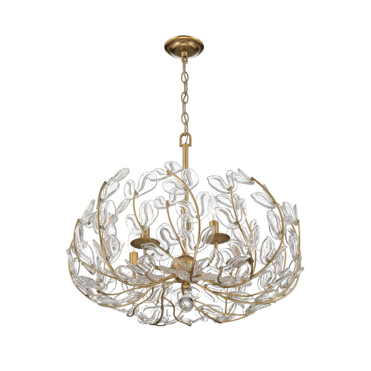Bridget Five Light Chandelier in Soft Gold