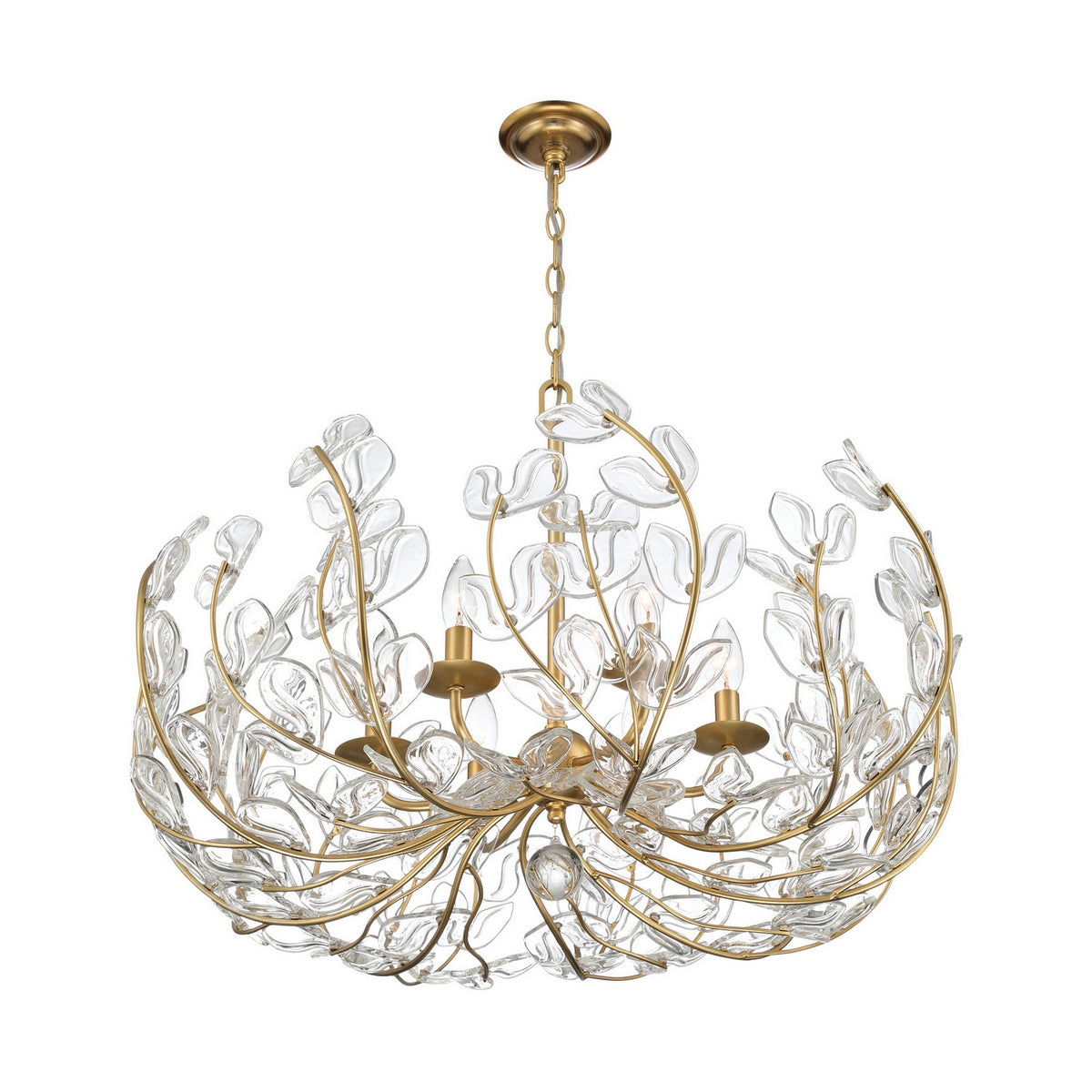 Bridget Six Light Chandelier in Soft Gold