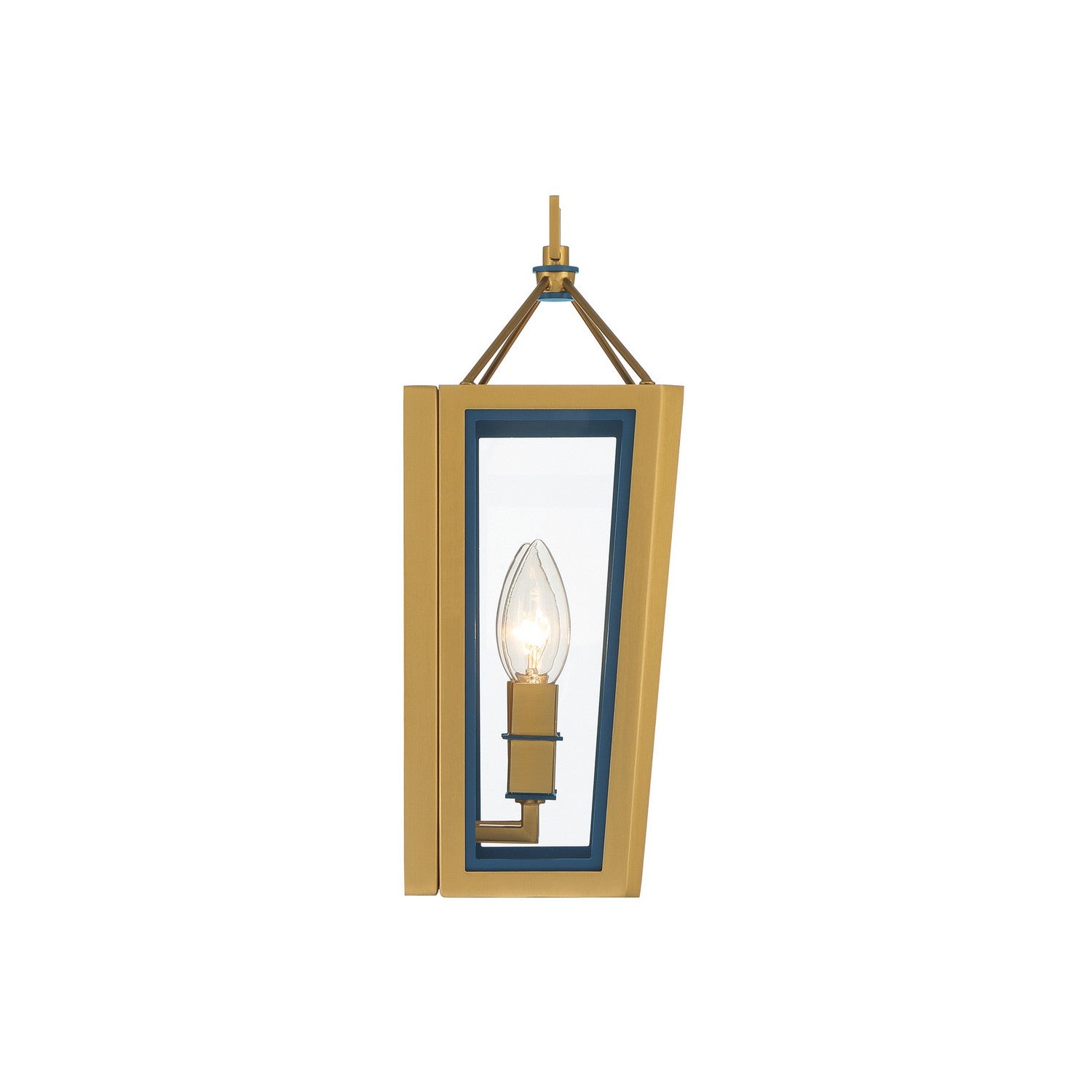 Herrick Two Light Wall Sconce in Luxe Gold + Navy